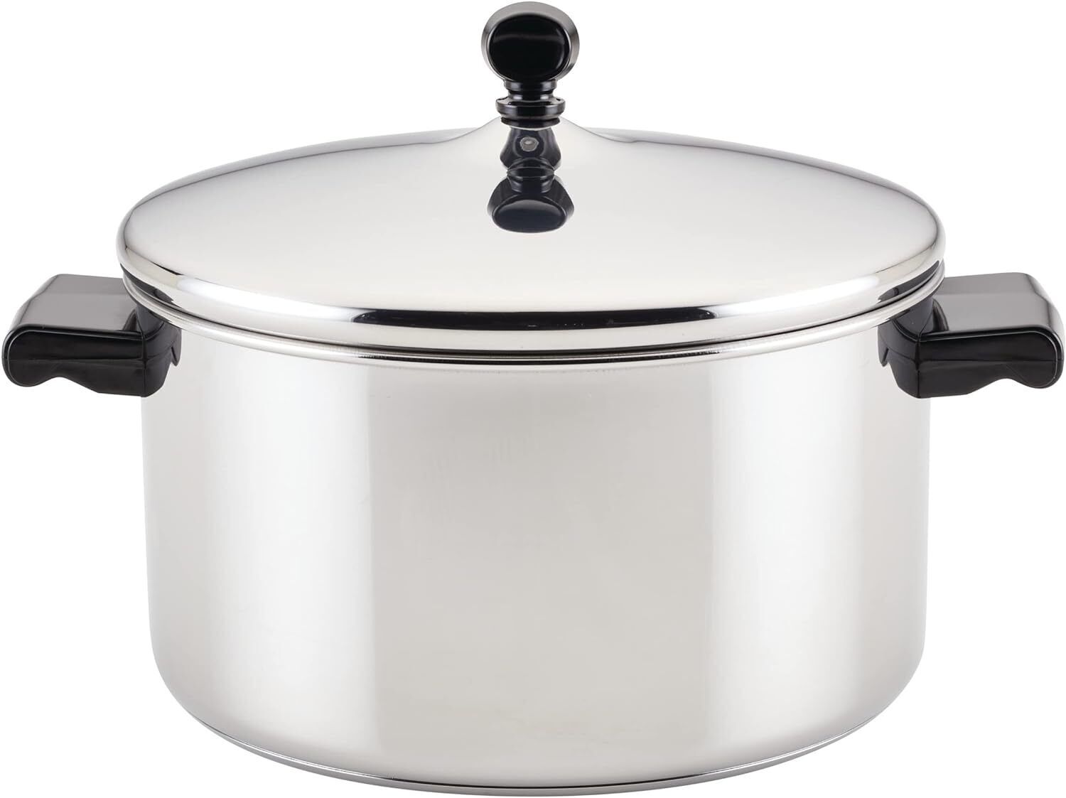 Farberware Classic Stainless Steel 6-Quart Stockpot with Lid, Stainless Steel
