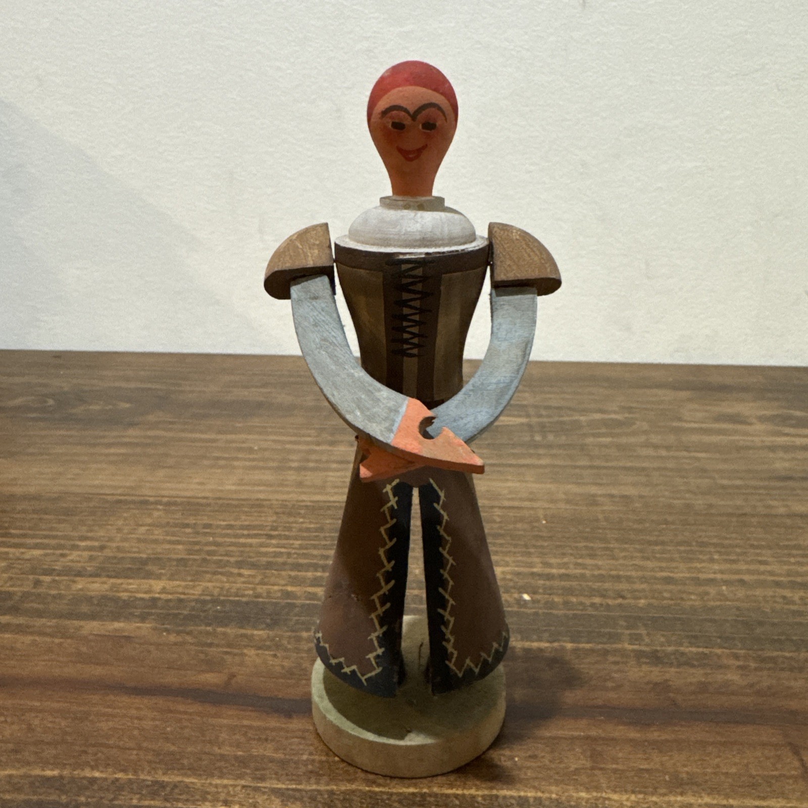 Vintage Thomas de Mello TOM Wood Folk Art Doll Portugal Model 13 Mid-Century