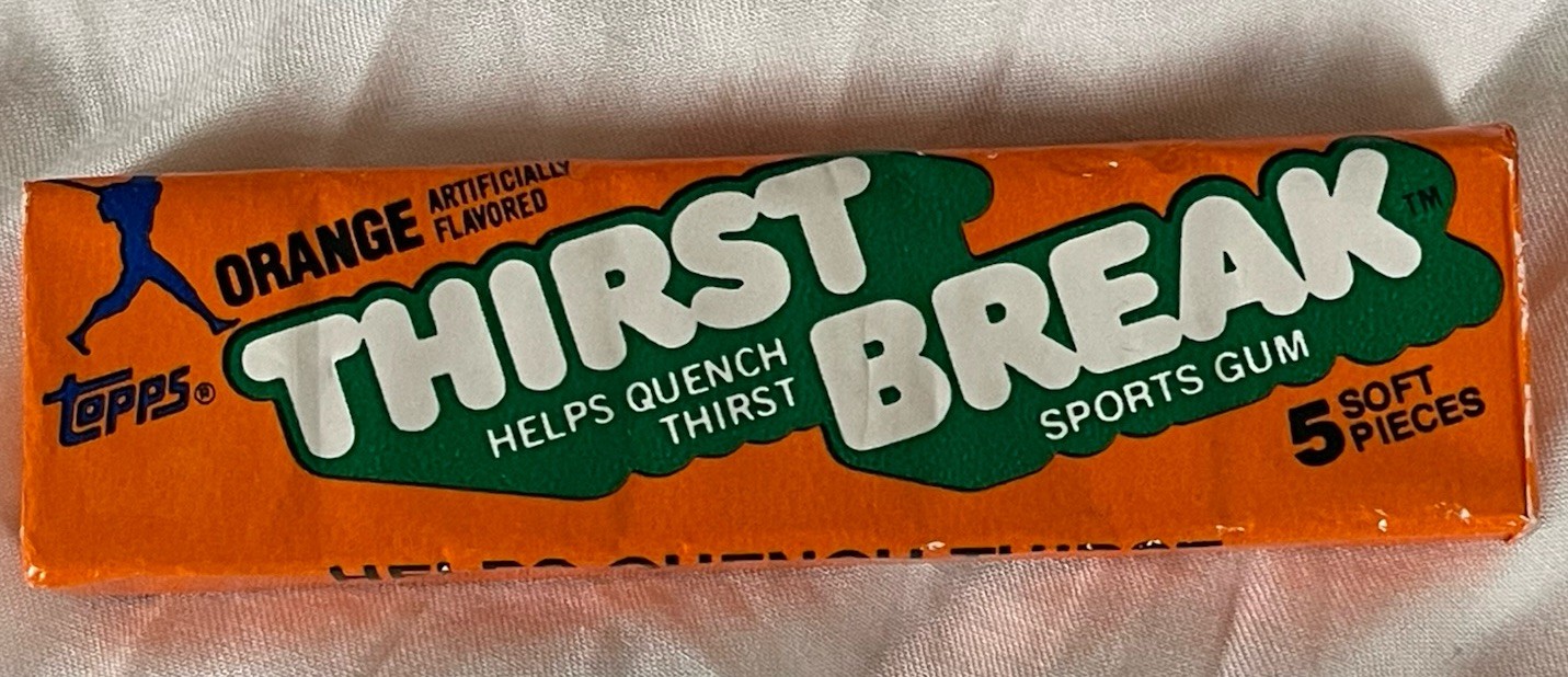 Vintage 1981 TOPPS THIRST BREAK SPORTS ORANGE GUM  Sealed  NOS