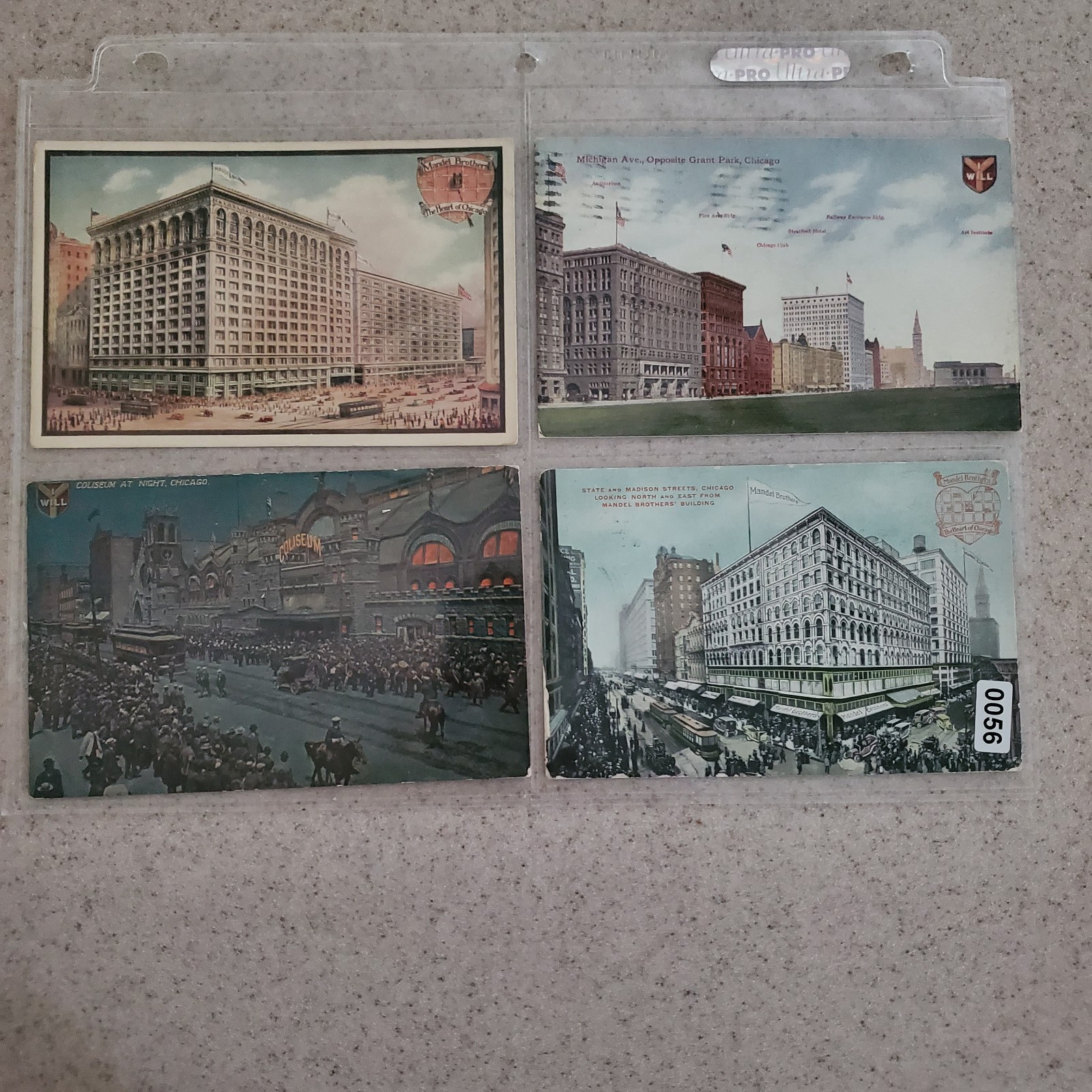 Vintage Chicago Illinois Postcards Lot 4 Mandel Brothers Advertising 1910 Cancel