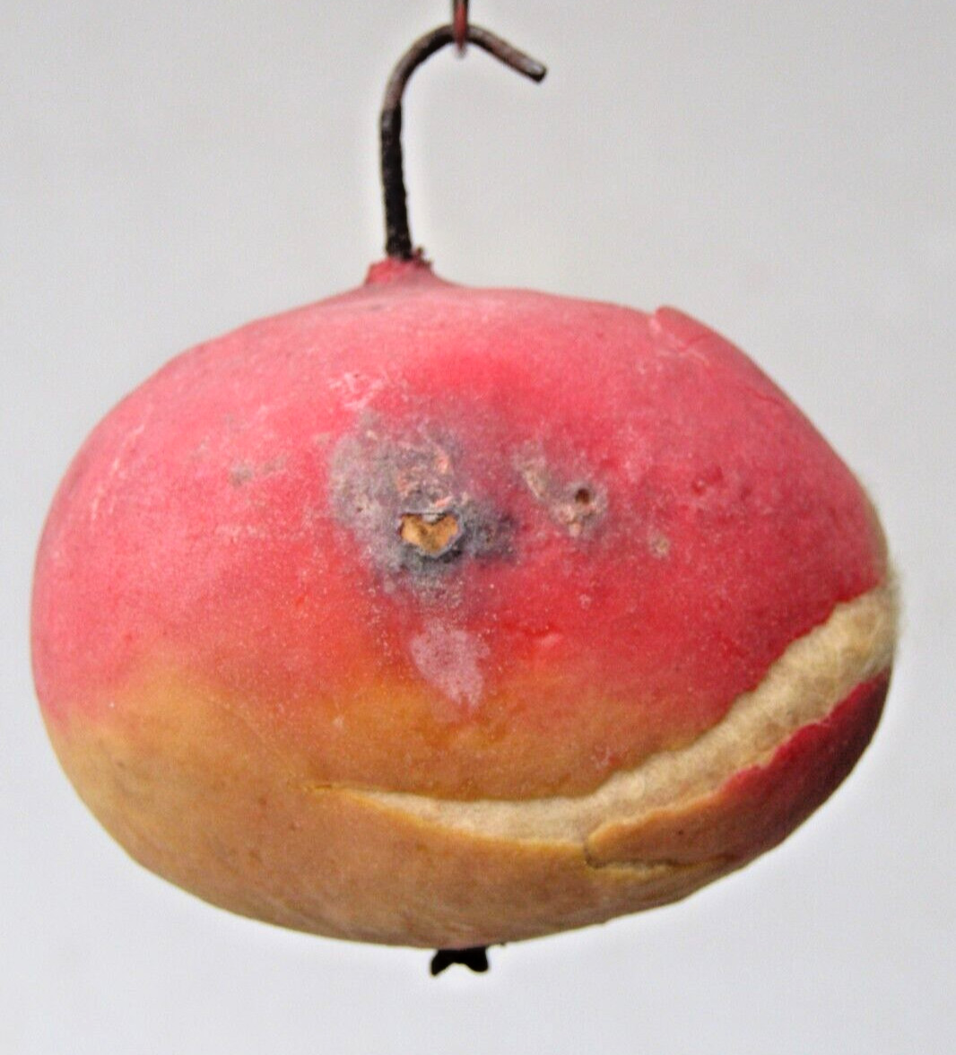 Antique Vintage Spun Cotton Batting Sugar Coat FRUIT Christmas Ornament Germany