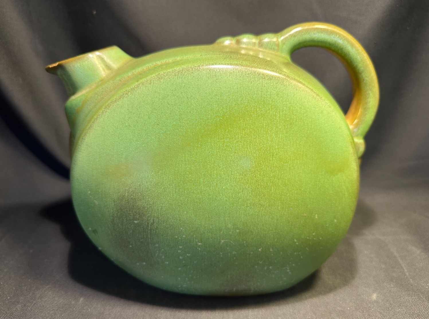 Vintage Mid-Century Frankoma Hand Made Prairie Green #86 Pottery Water Pitcher