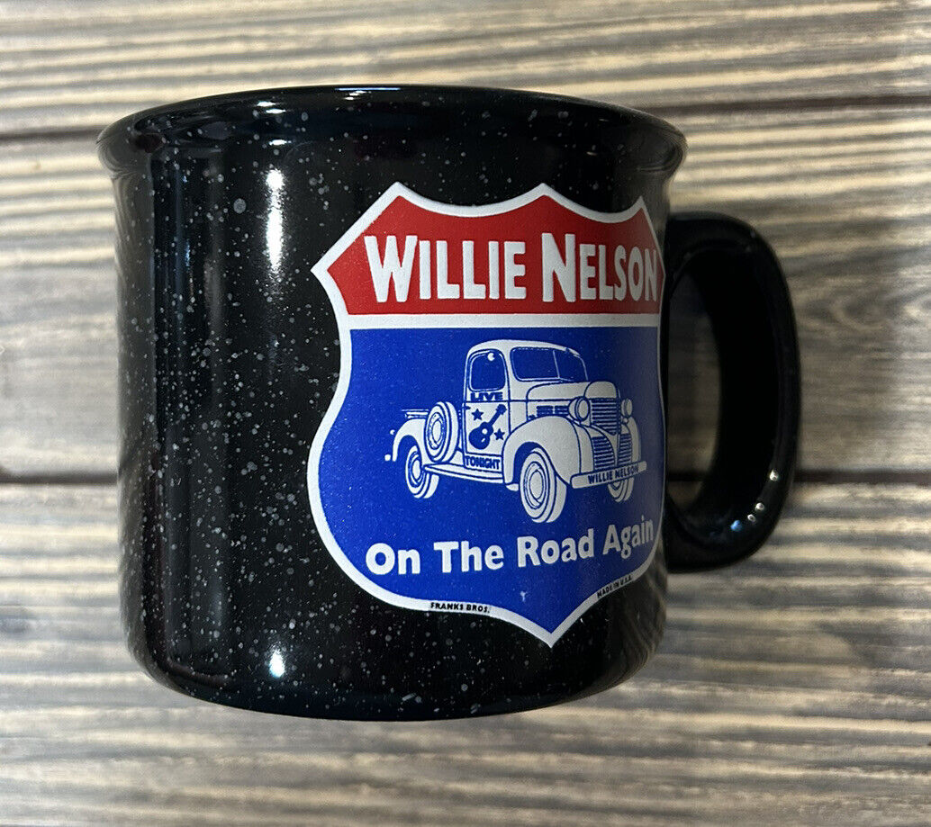 Vintage Willie Nelson On The Road Again Coffee Cup Mug Souvenir  M Ware