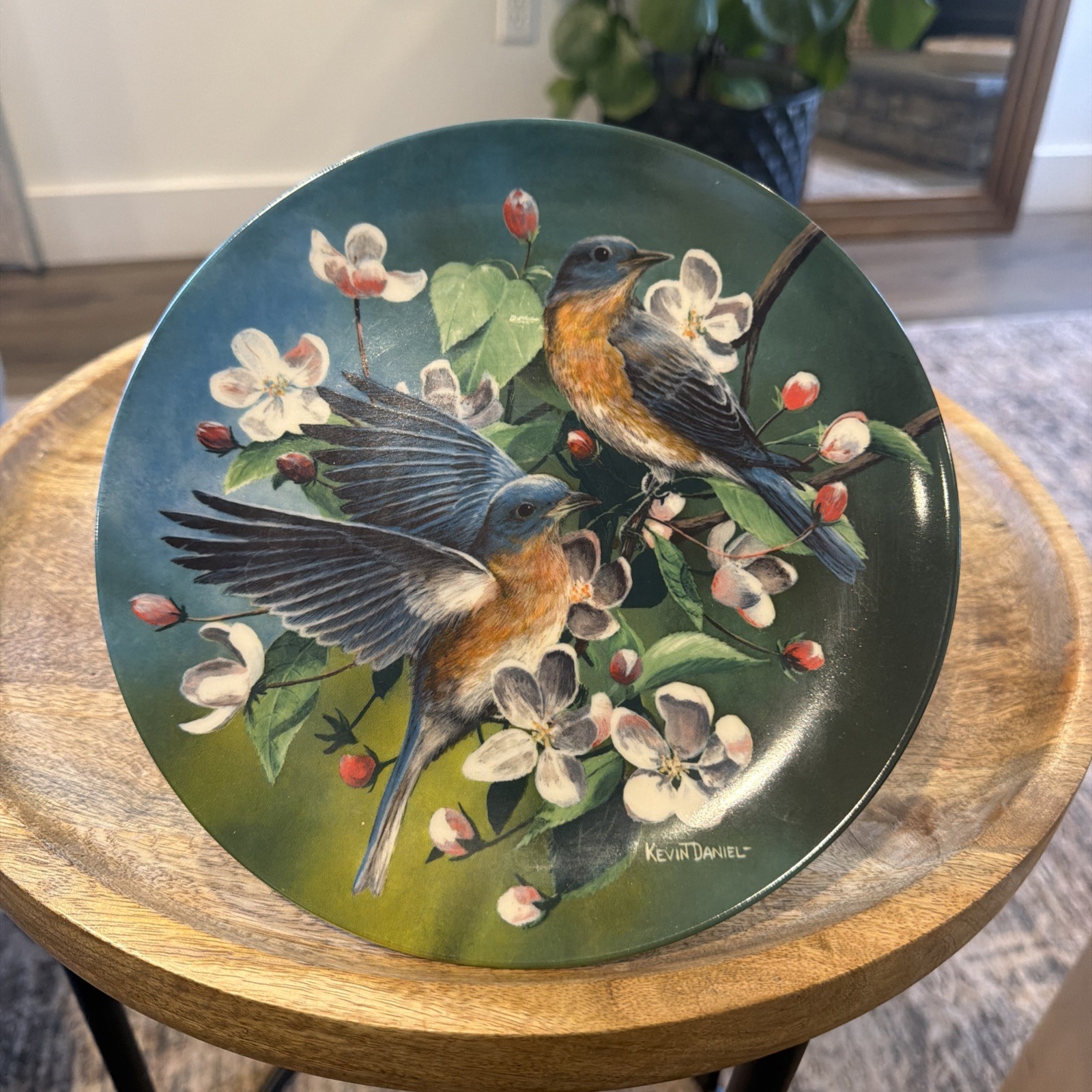 Kevin Daniel The Bluebird Collector Plate Birds of Your Garden 1986 Knowles Vtg