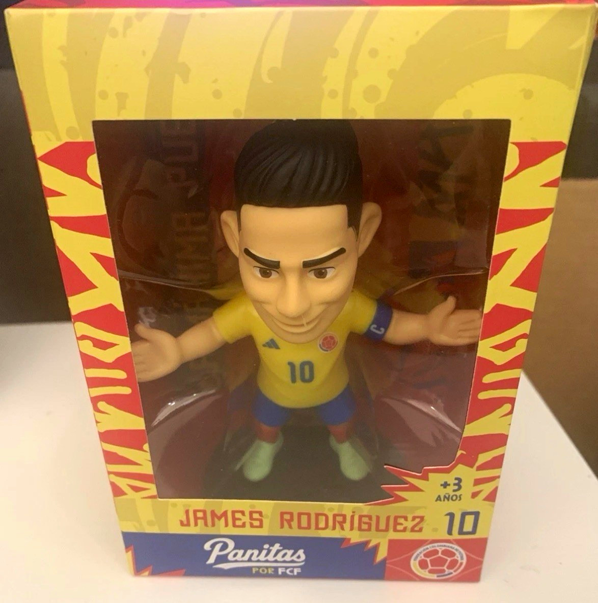 Panitas Official James Rodriguez #10 Soccer Figure in Box, Plastic, 3+