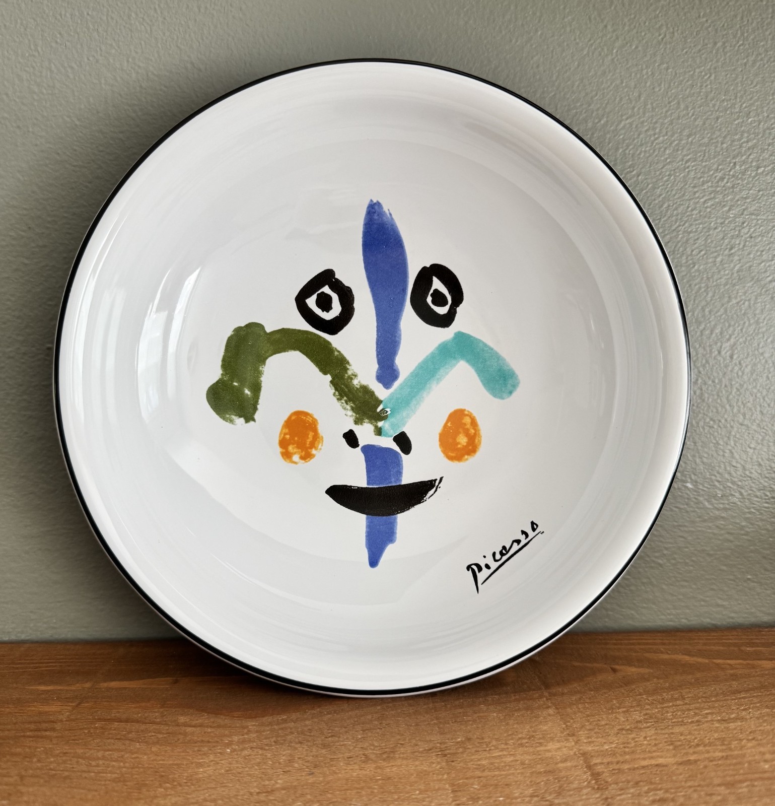 PICASSO Ceramic Bowl FACE 1963 PP-1 by Masterpiece Editions Ltd. Unused Like New