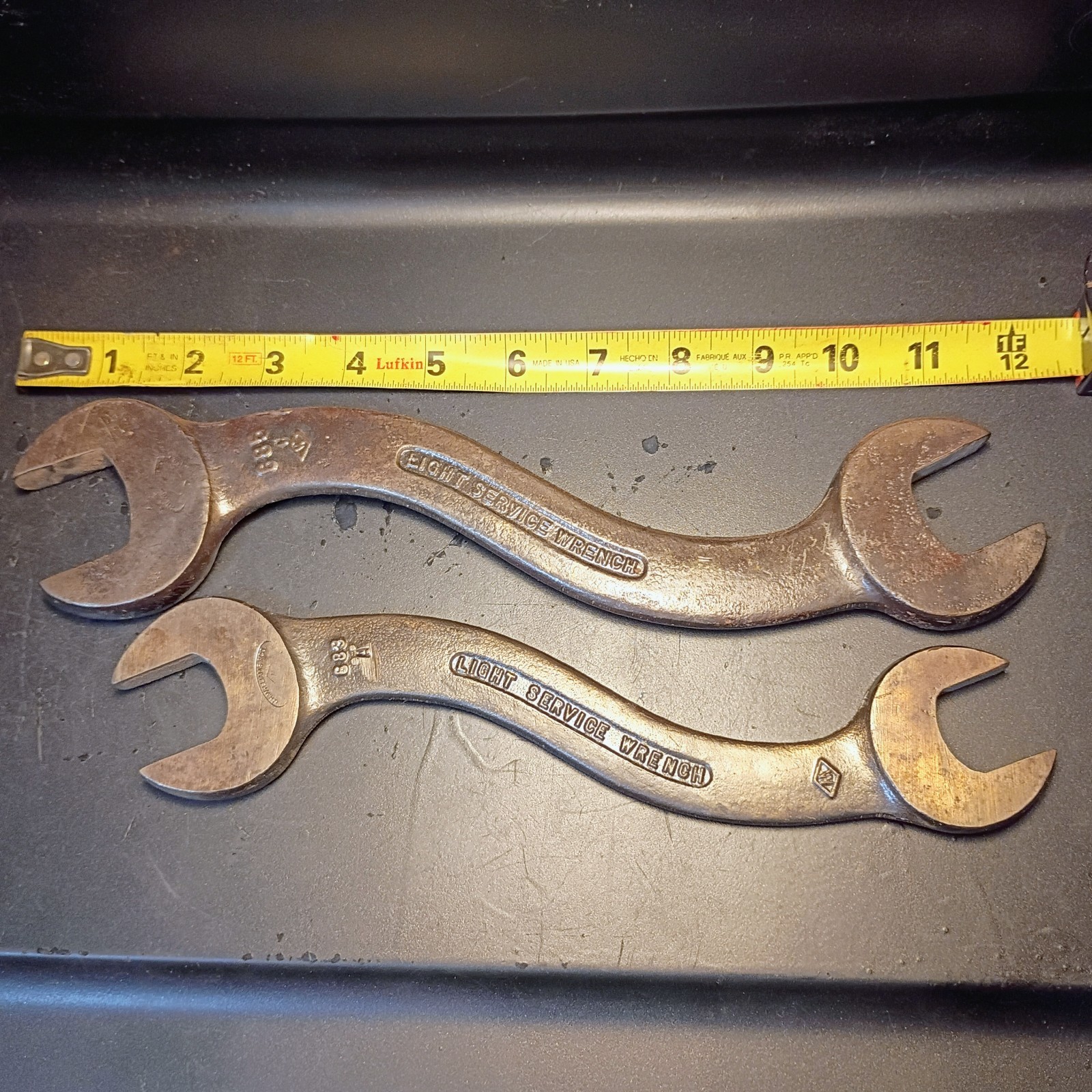 2 Antique 1930s Or Older S Curve Light Service Wrenches J. H. Williams & Co