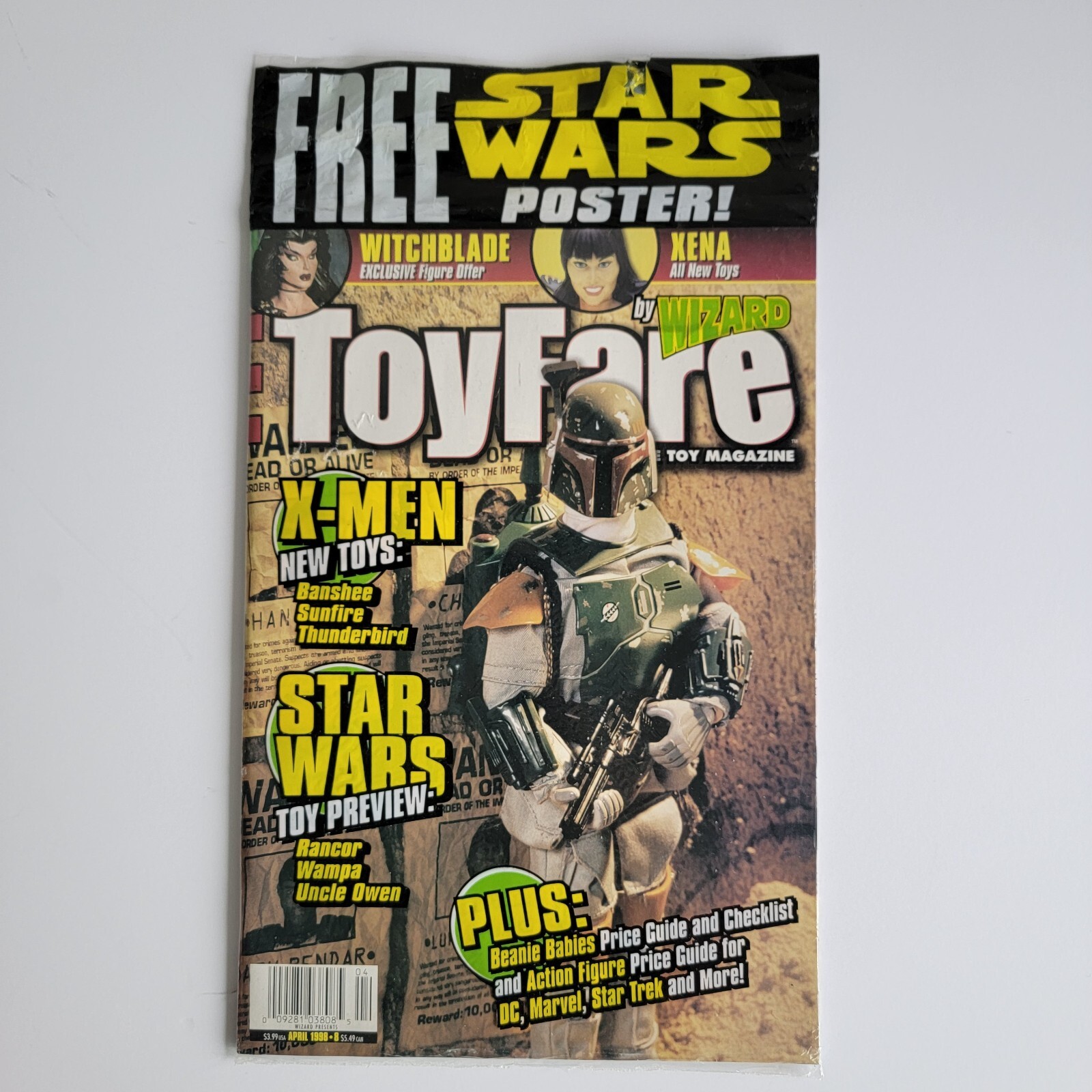 Toyfare: The Toy Magazine #8 April 1998 new/sealed Boba Fett and poster