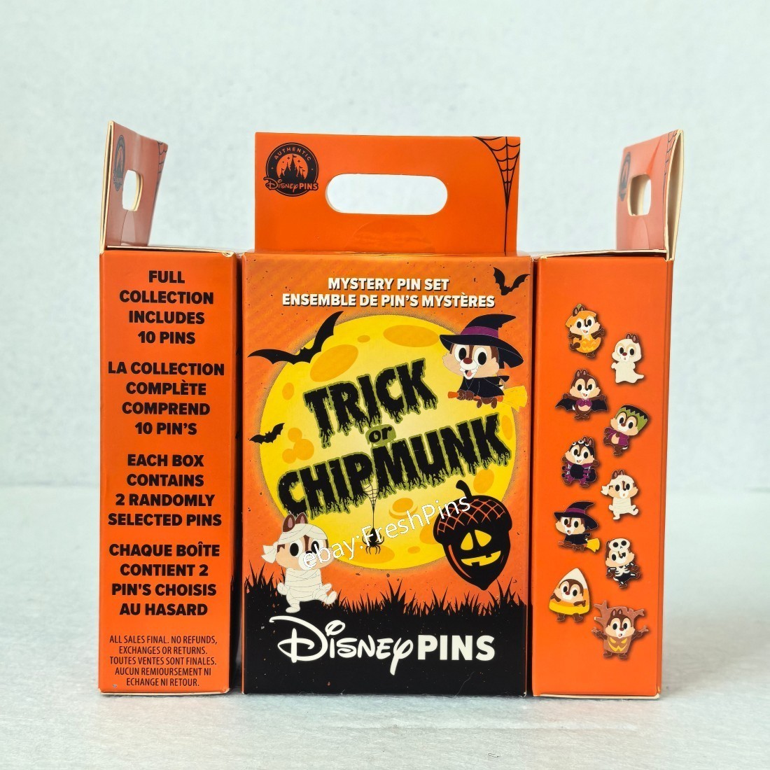 Disney Pins Trick or Chipmunk Halloween Mystery Box 2 Pins Chip n Dale HKDL 2026