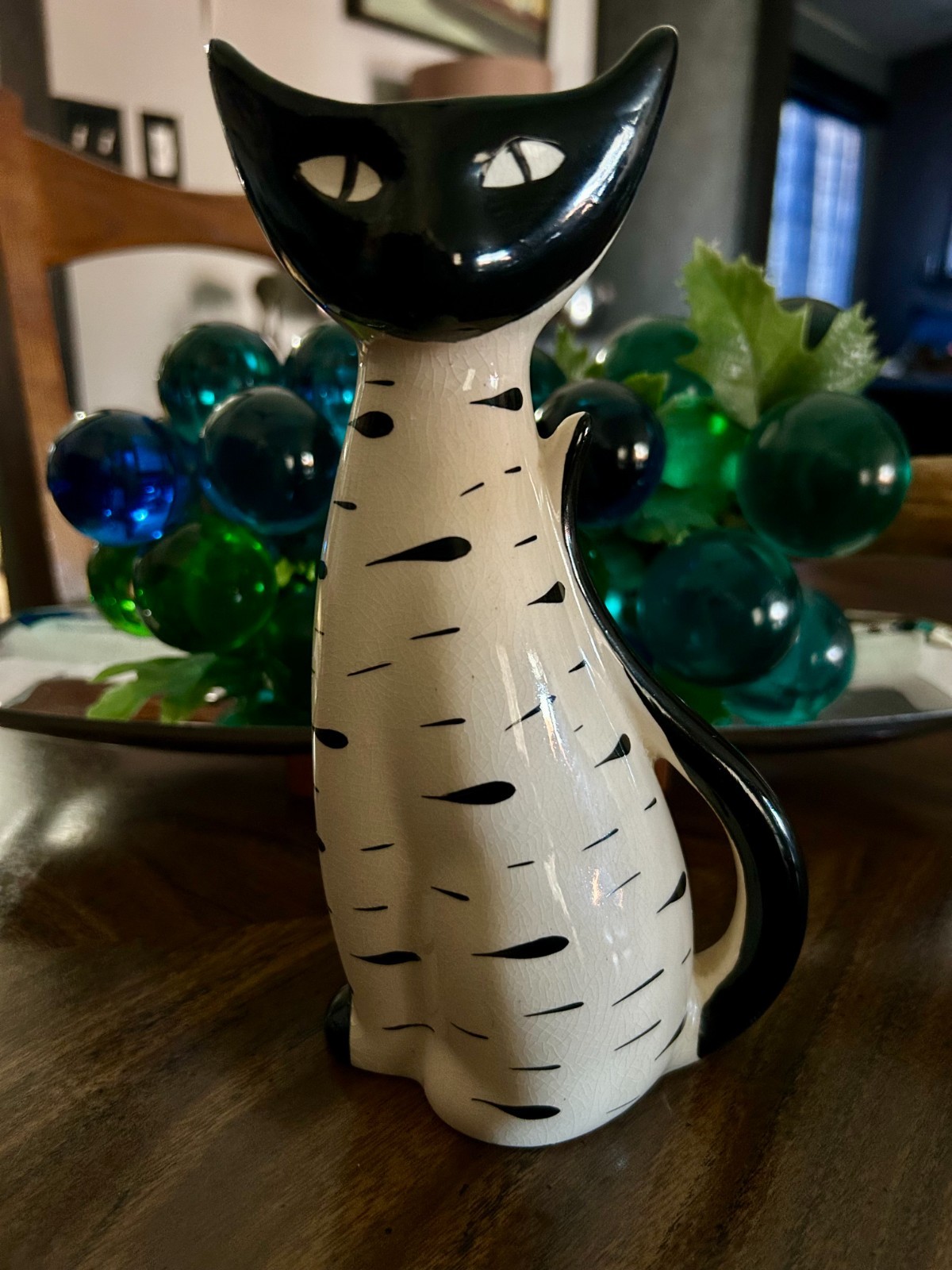 Vintage 1950s Arthur Wood Ceramic Cat Vase - Scoop Head Model 4234 - Mid Century