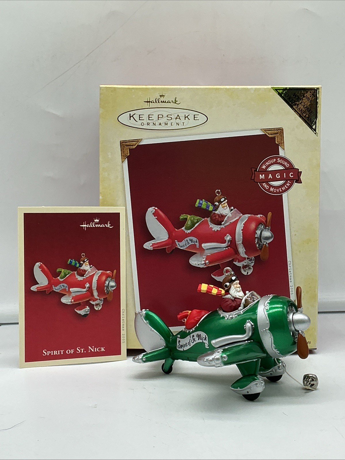 2005 SIGNED REPAINT HALLMARK SPIRIT OF ST. NICK REPAINT SOUND MOTION ORNAMENT