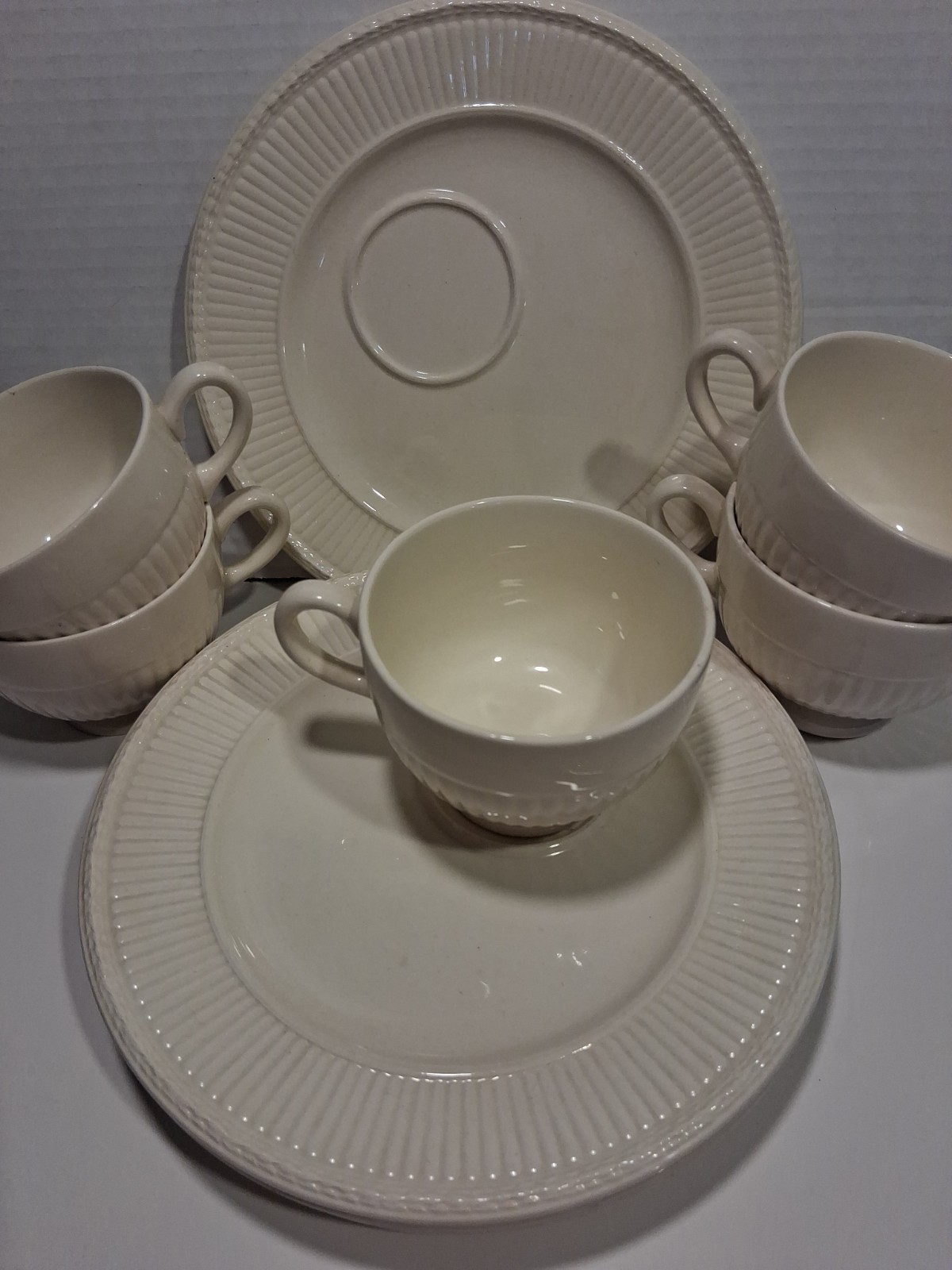 Wedgwood Edme Vintage Luncheon Tea 10 Pc  Barlaston & Etruria Cream NICE