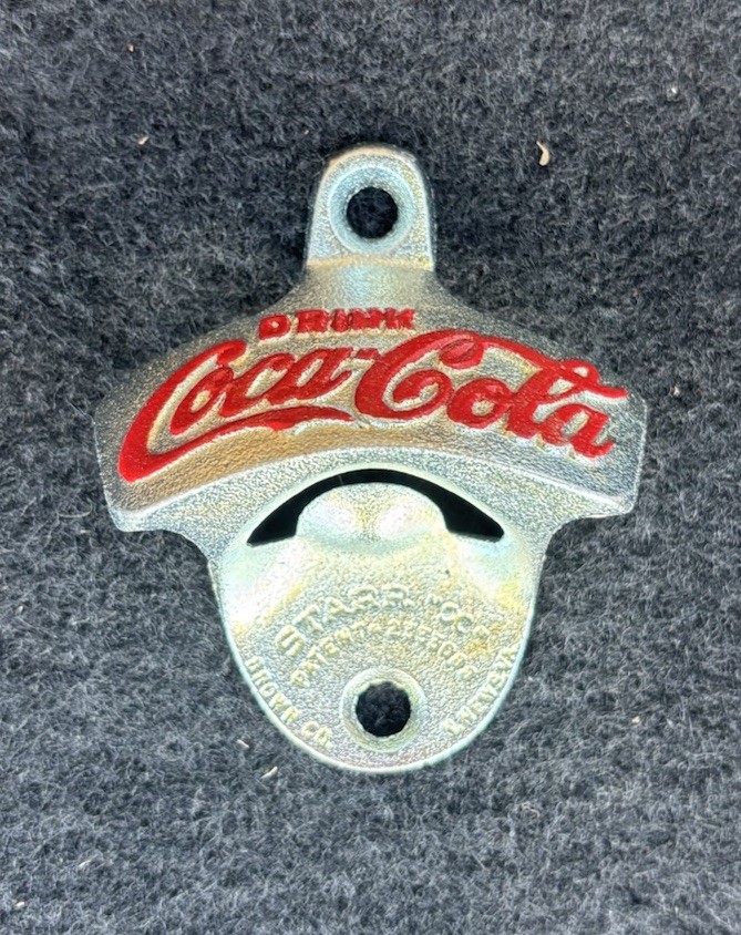 Vintage COCA COLA Starr X Wall Mount Cast Iron Bottle Opener  W. Germany  1 Mark