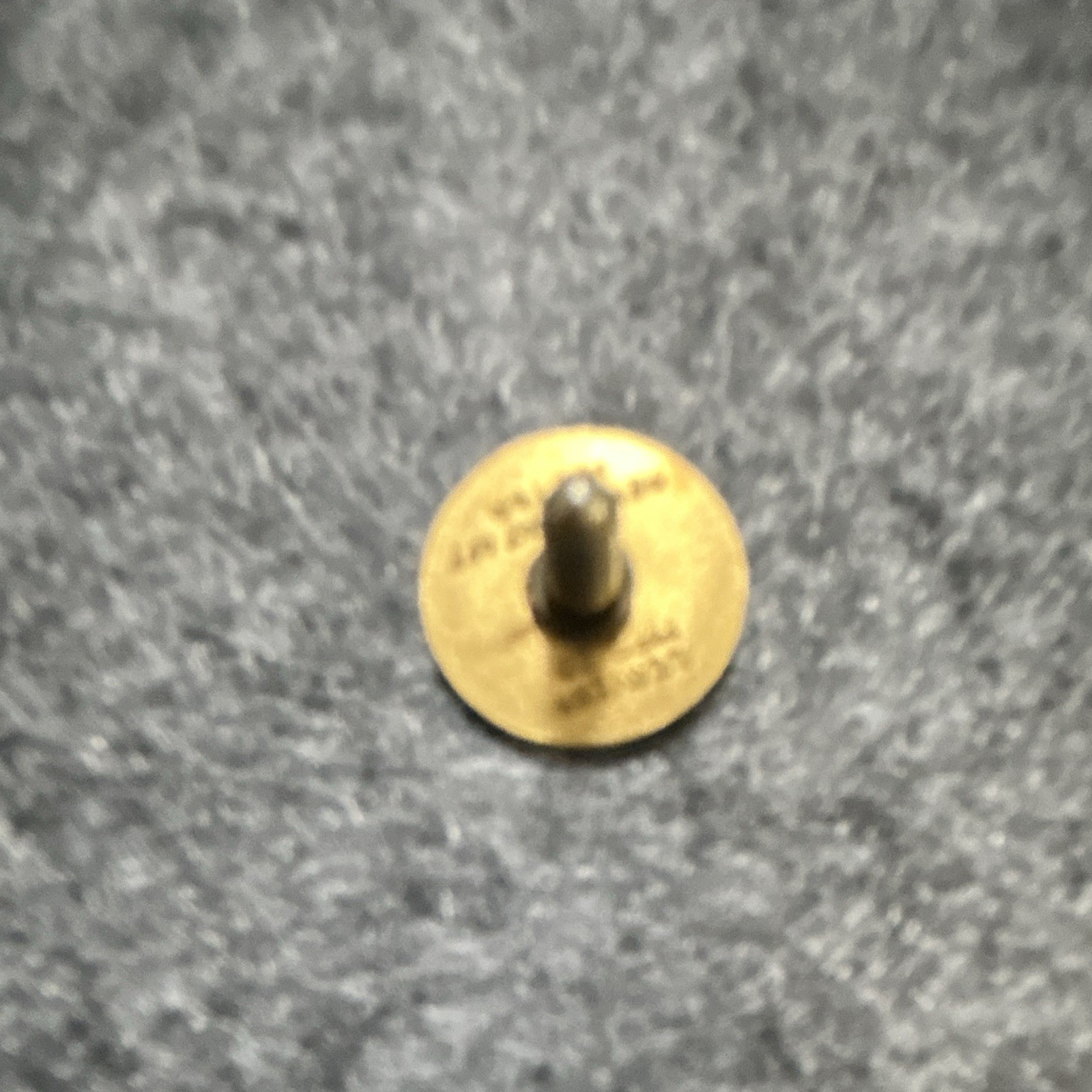 Kiwanis International Gold Tone Lapel Pinback Button with K Emblem