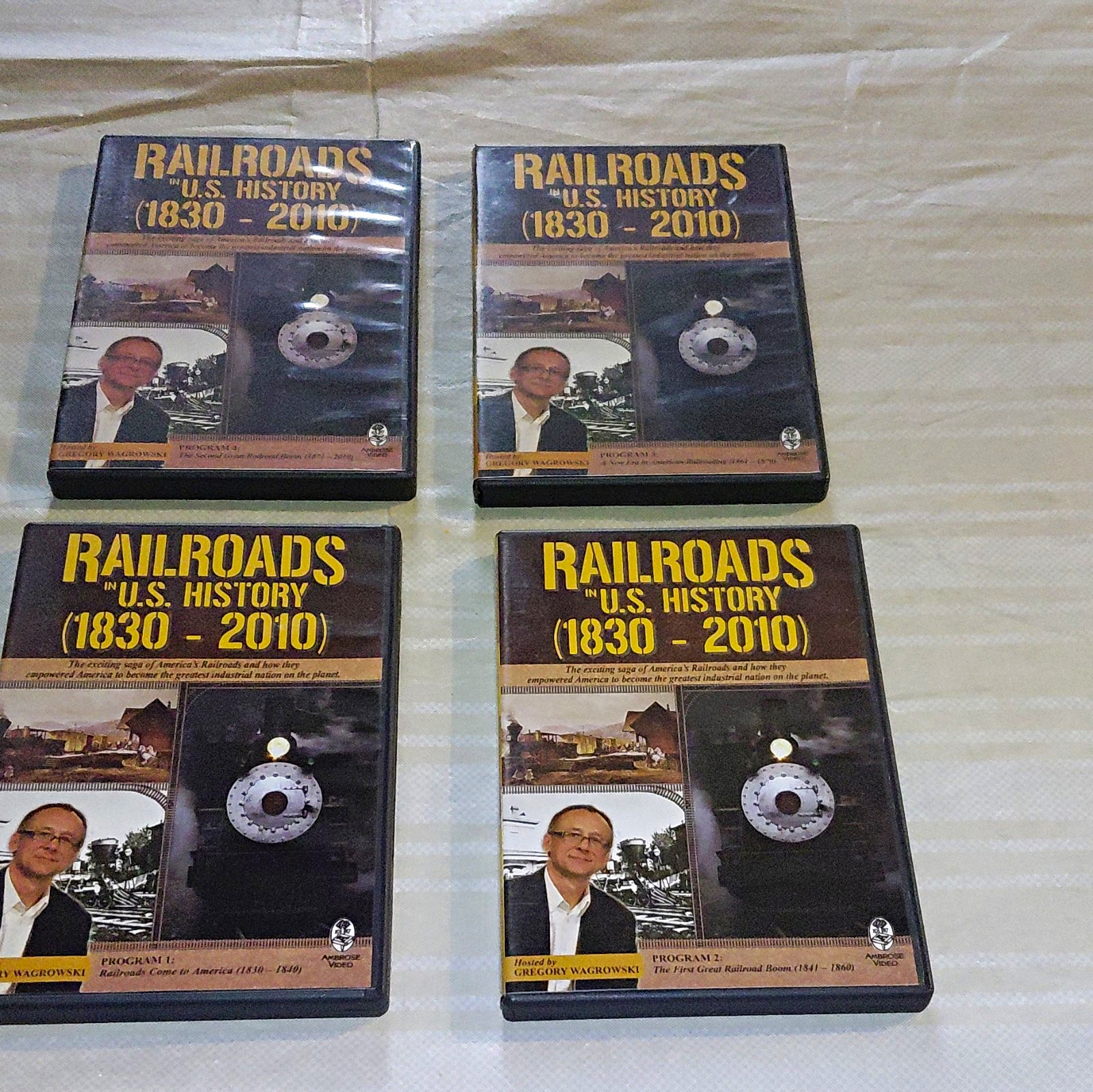 Railroads in United States History 1830-2010 DVD Lot (4-Disc Cases)