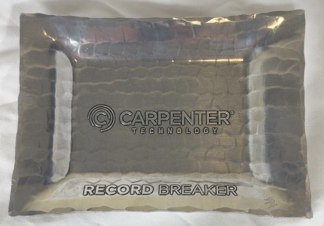 Wendell August Forge Carpenter Technology Record Breaker Hammered Tray