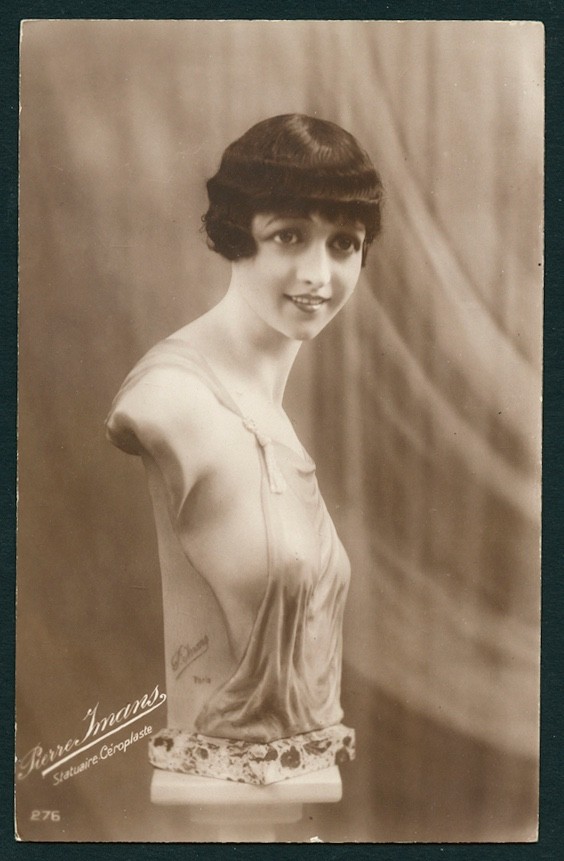 French 1930s Risque Wax Bust STORE Display PIERRE IMANS Make-Up CLOVIS TROUILLE