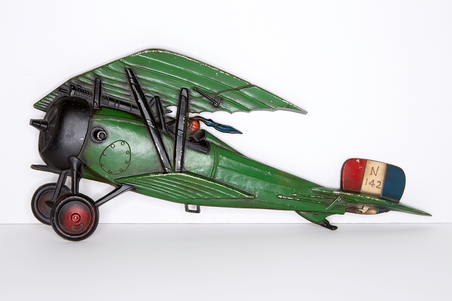 Vintage Sexton Airplane Wall Art, Green with Black, Nice Condition