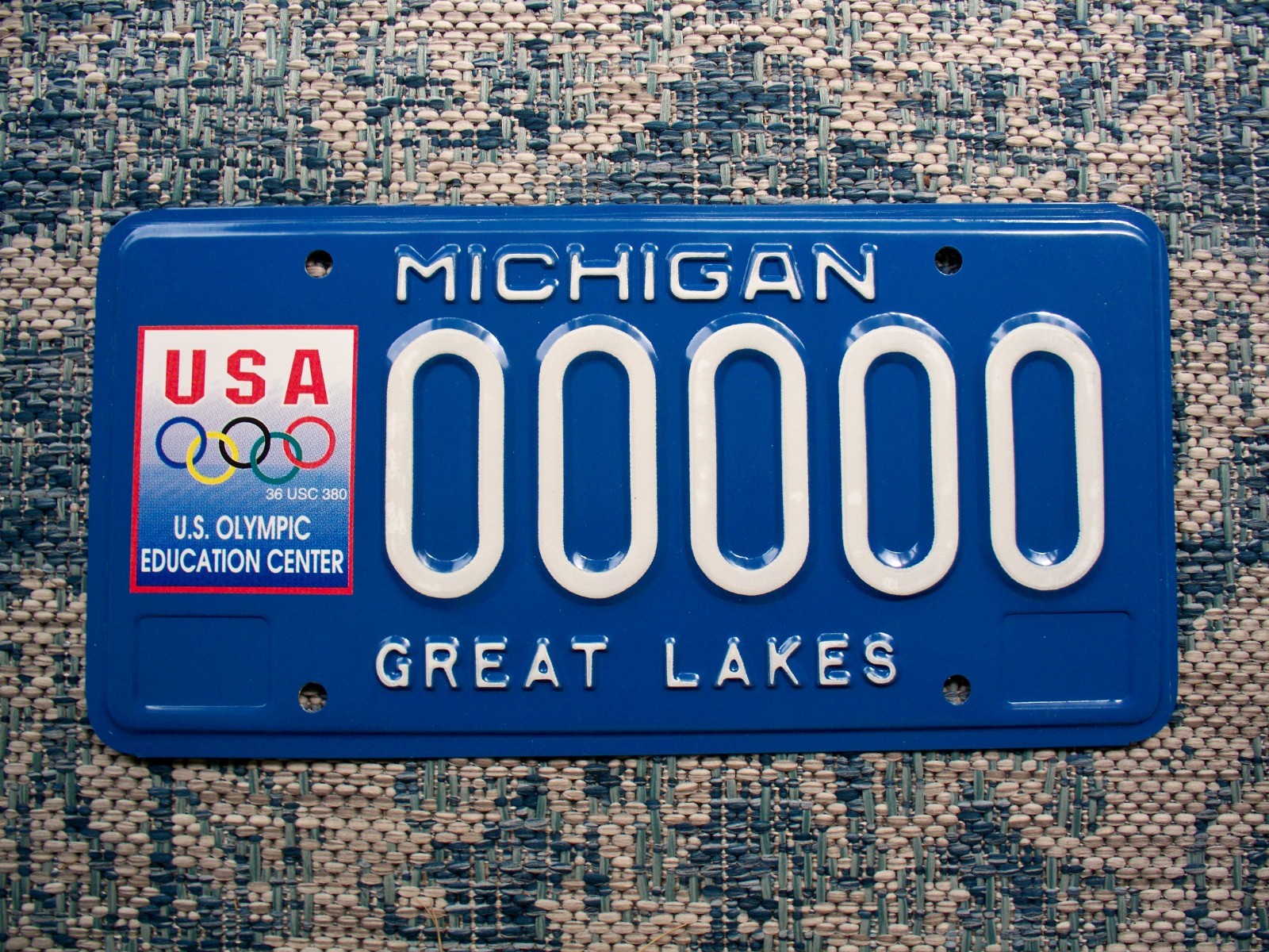 1996 Michigan US Olympic Education Center Sample License Plate Mint Olympics 1996 Michigan US Olympic Education Center Sample License Plate Mint Olympics