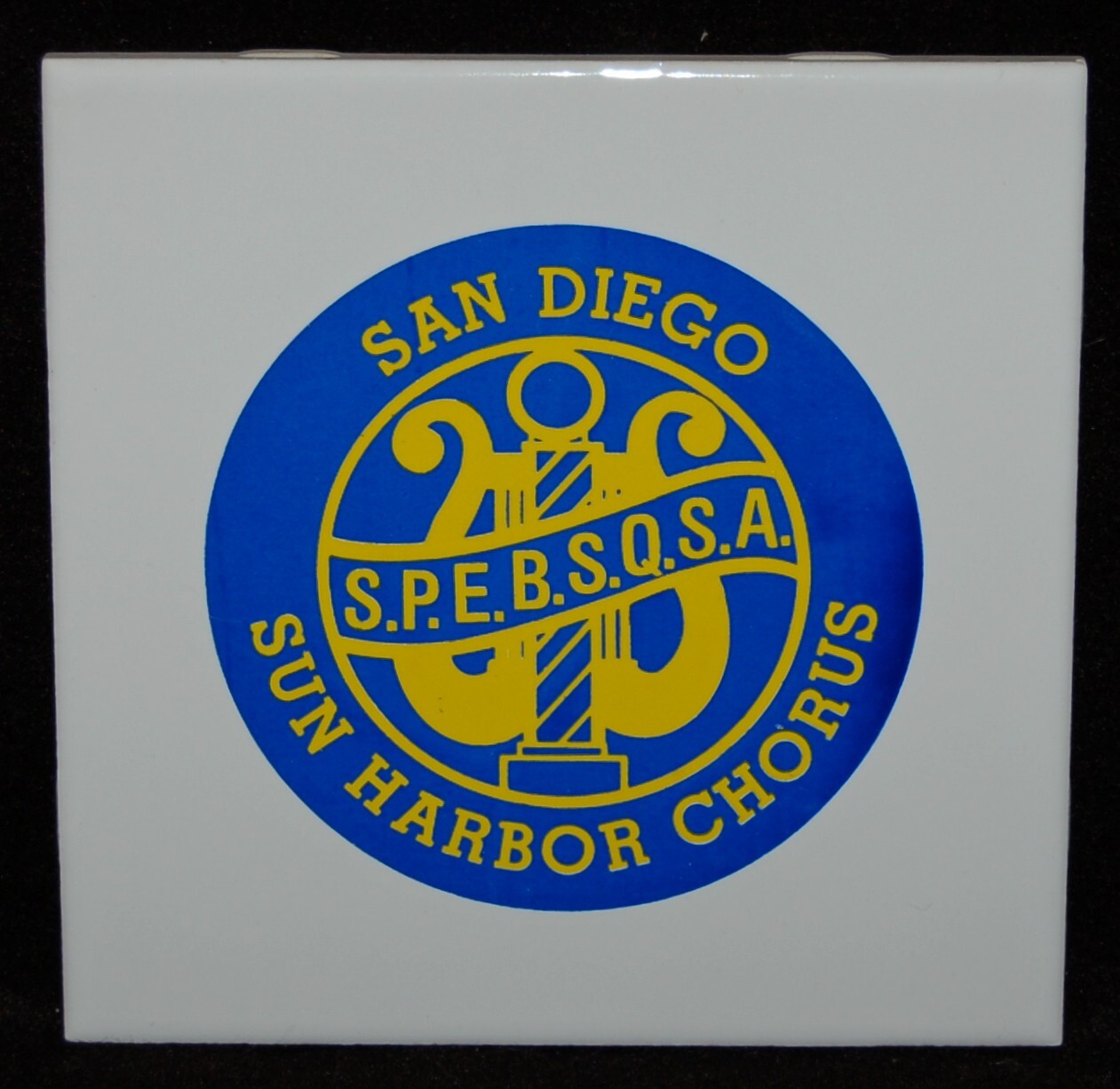 VINTAGE TILE S.P.E.B.S.Q.S.A. Society of Barbershop Quartet Singing Rare Find