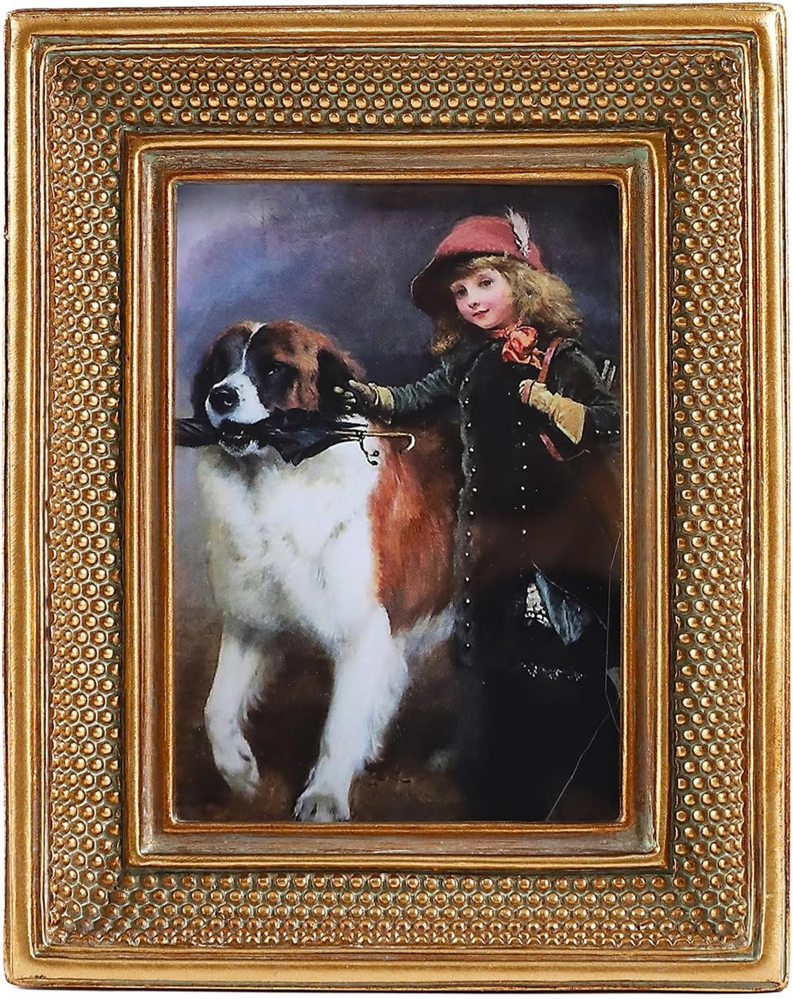 Small Vintage Picture Frame 2.5X3.5 Mini Rectangular Bronze Antique Picture