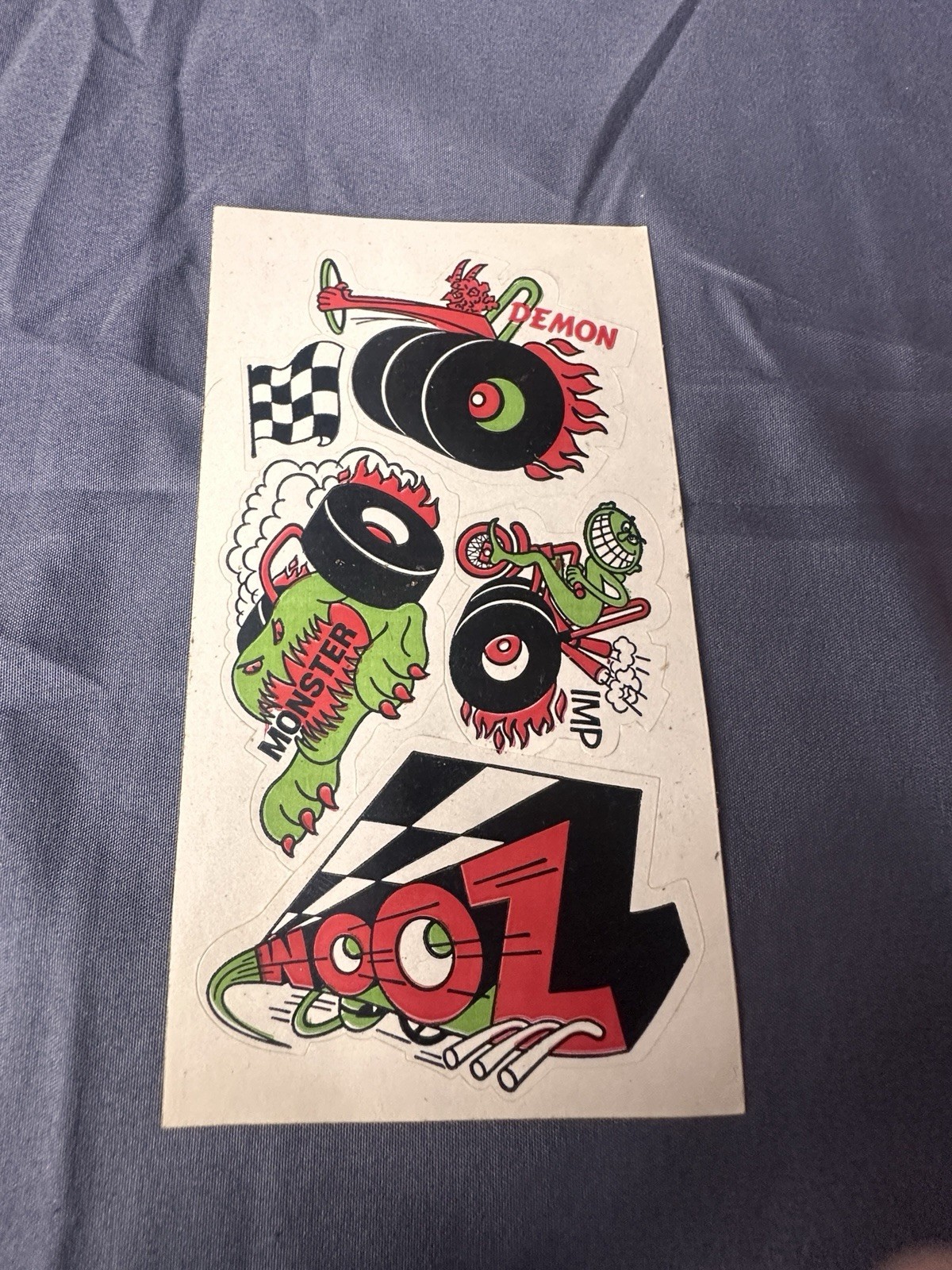 1970's Original Vintage Decal Drag Racing Set : Monster , IMP, Demon and Zoom 1970's Original Vintage Decal Drag Racing Set : Monster , IMP, Demon and Zoom