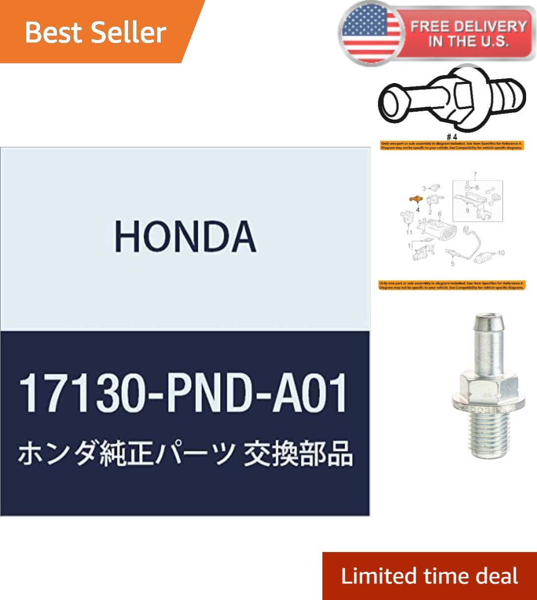 PCV Valve Assembly - Aluminum - 2 Ports - 1/8 NPT - OEM Quality - Engine