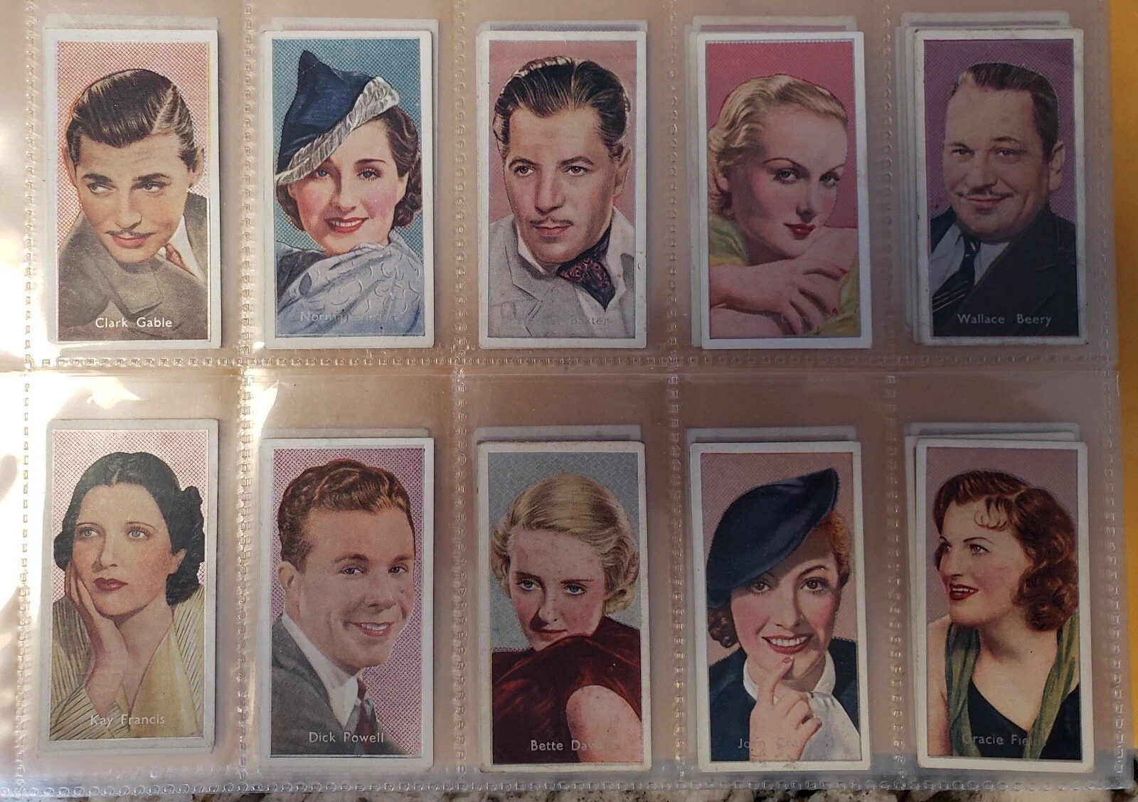 1936 CARRERAS LTD. FILM STARS 50 DIFFERENT TOBACCO CARD SET