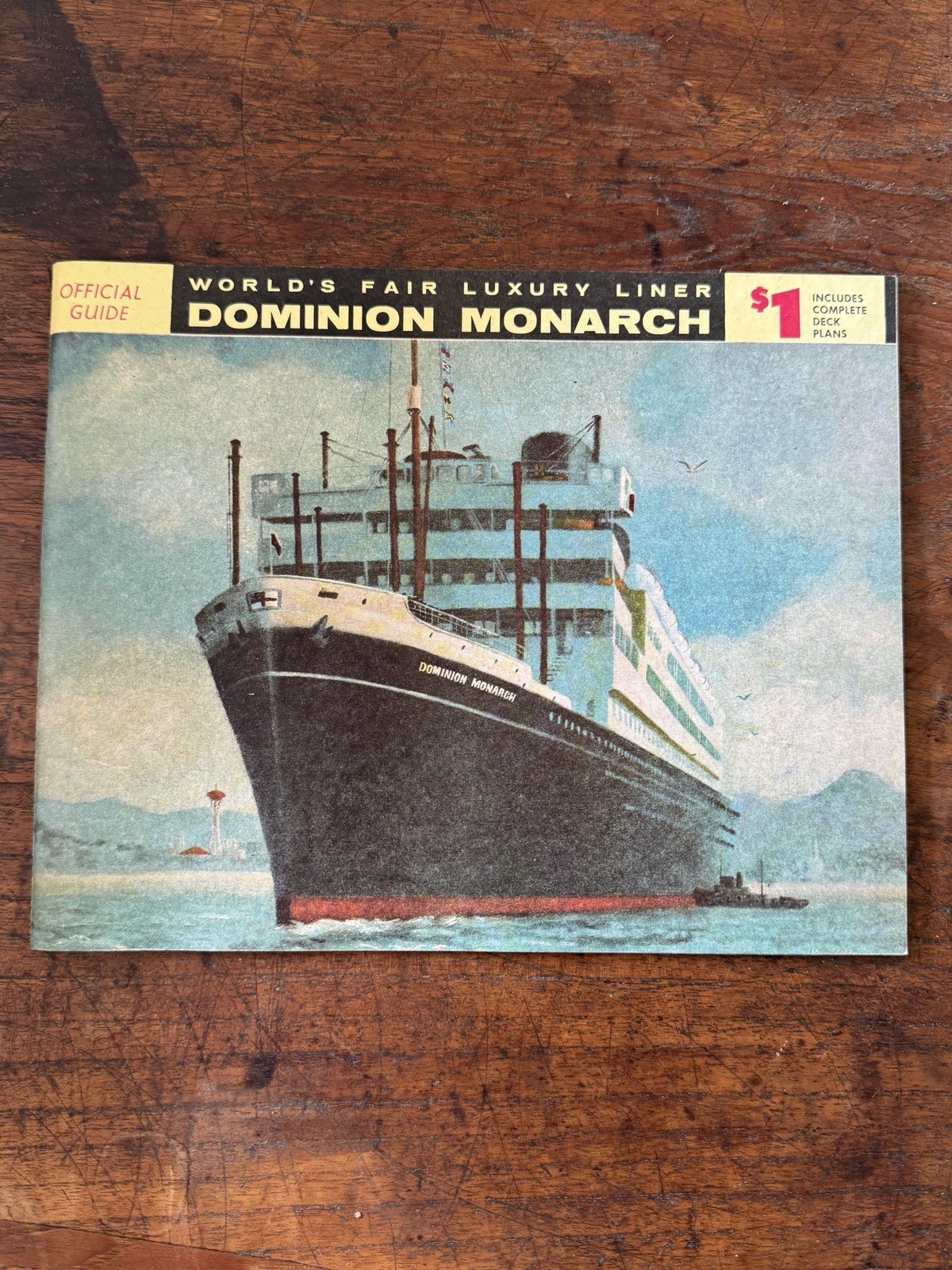 Vintage 1962 Dominion Monarch World\'s Fair Luxury Liner Guide Deck Plans