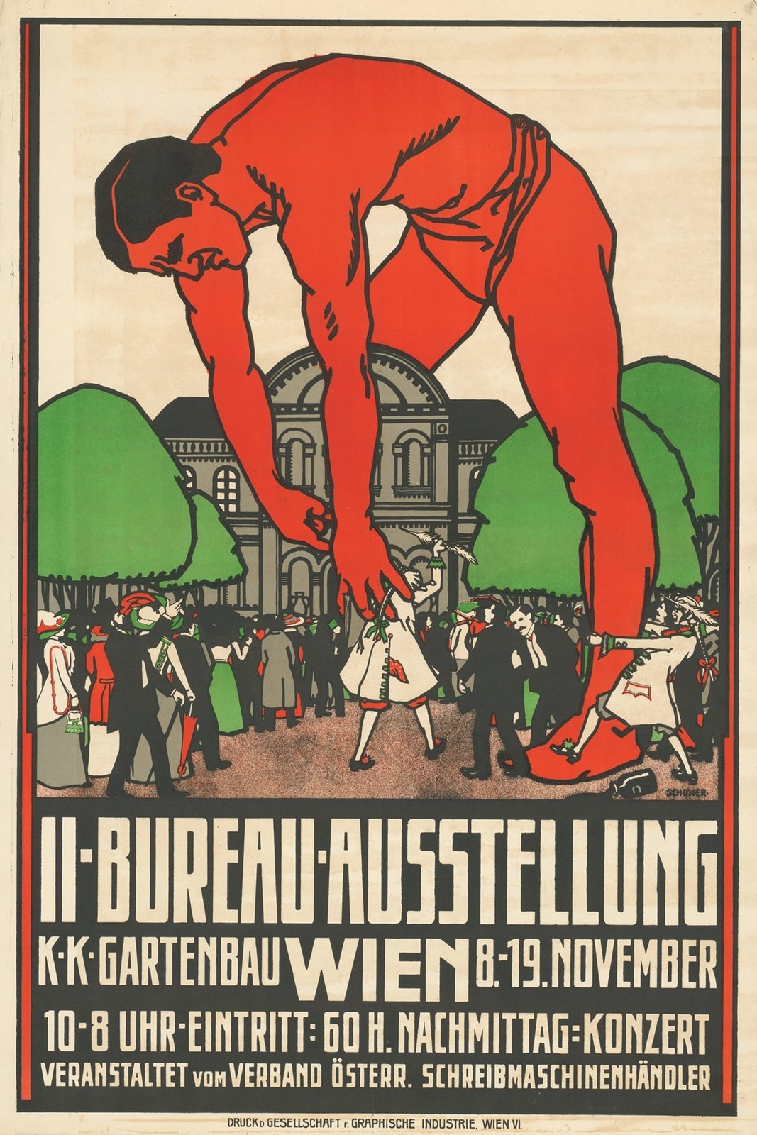 Vintage 🌟 K.K Gartenbau Wien Poster - 24x36” - Rare Reprint 🤯💯