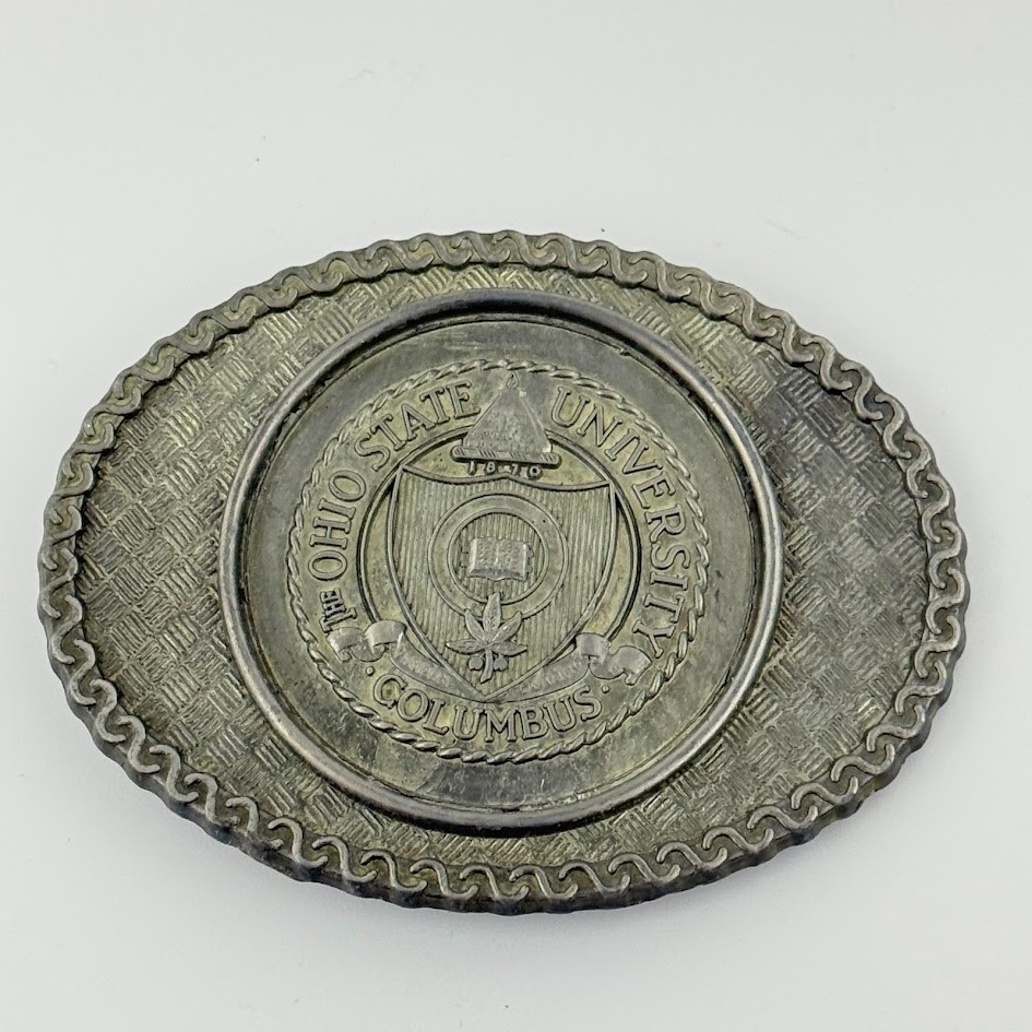 Columbus Ohio State University Belt Buckle Silver Tone Bobcats Campus Students
