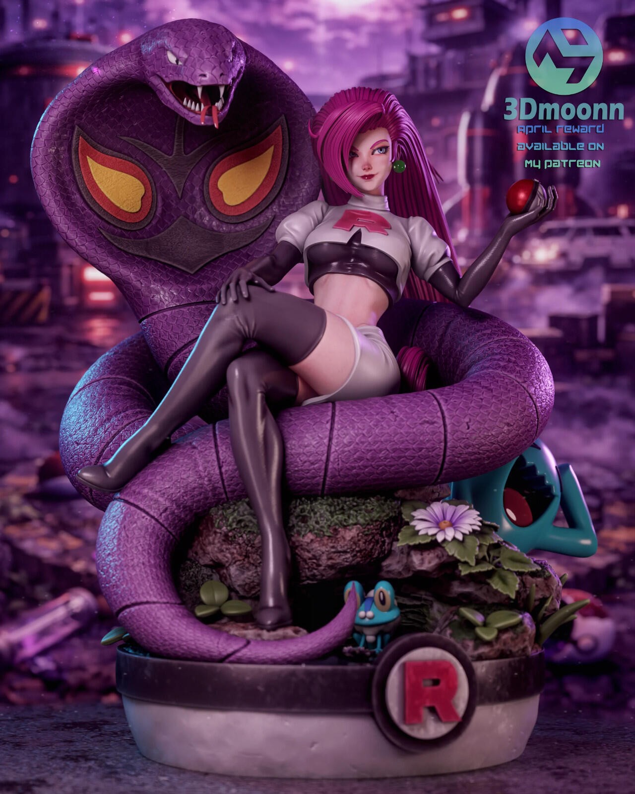 Jessie | Team Rocket | High Quality Unpainted Resin Garage Kit 1:8