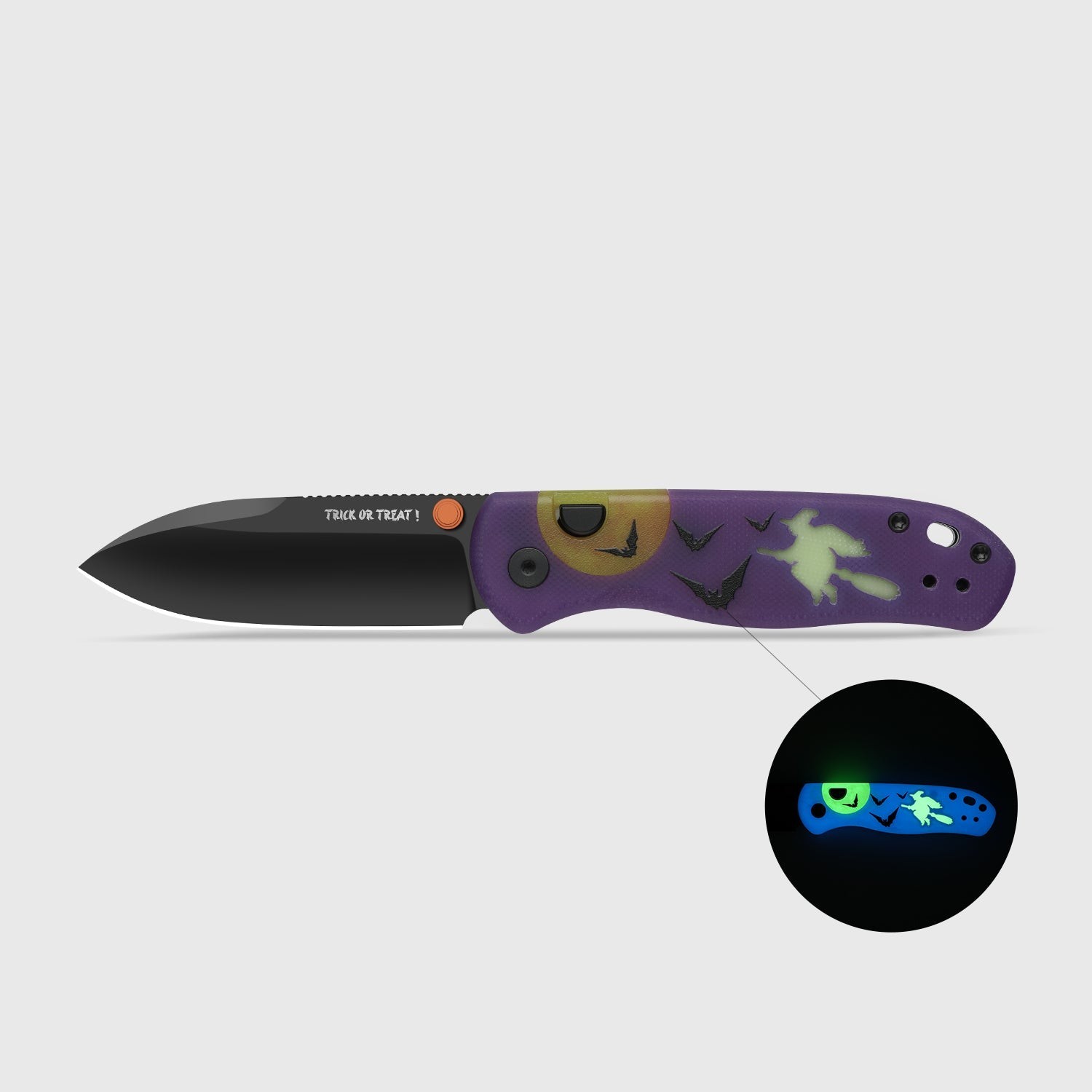 KIZER HALLOWEEN PURPLE G10 DROP BEAR KI3619HW2