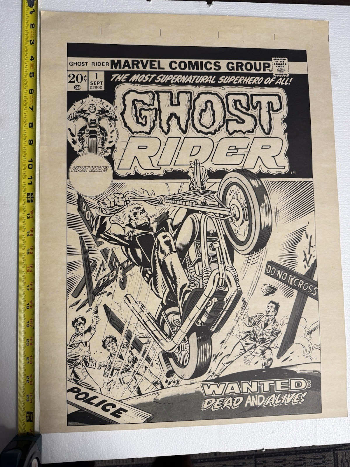 RARE 1990 1-45 Marvel Ghost Rider Poster Card Uncut Sheet Run 24x18 Hard To Find