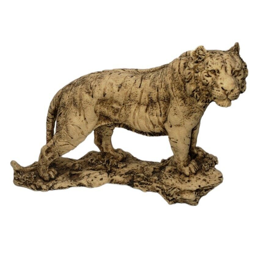 Vintage Lion On Branch Sculpture Figure 