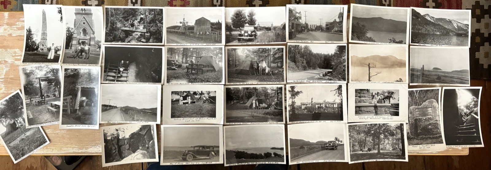 Vintage photography vacation b/w photos 1930\'s NY Vermont Canada RI NJ Maine ++