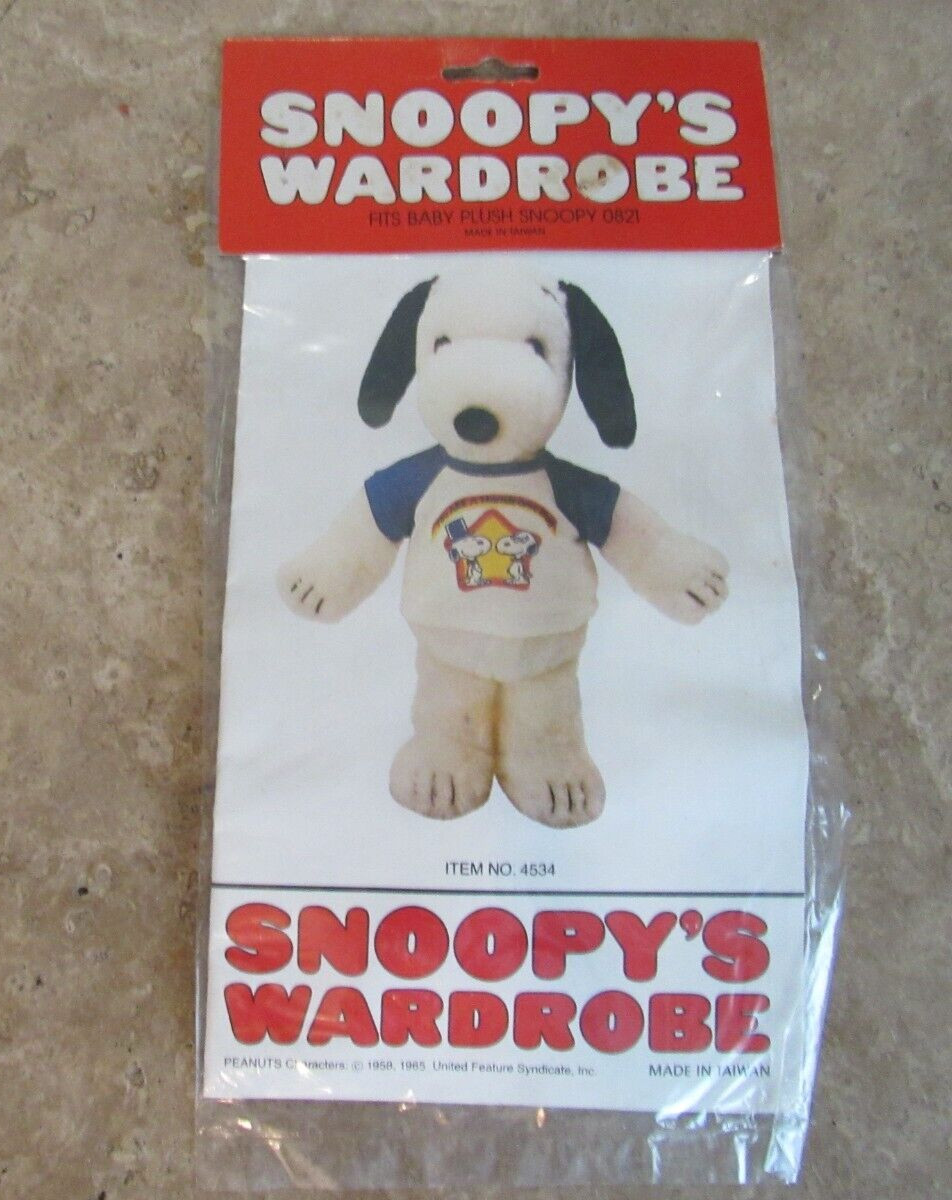 New vintage Snoopy's Wardrobe shirt for baby plush snoopy, Handsome Dog