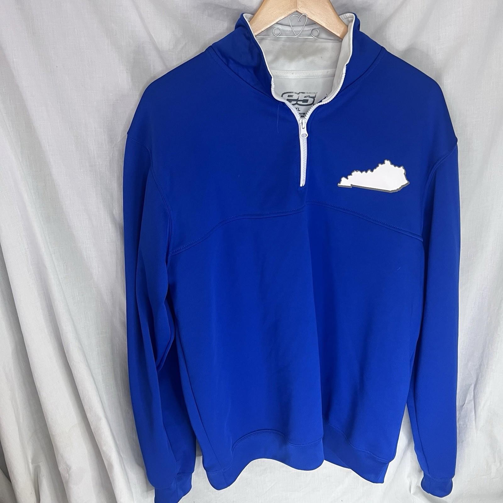E5 University of KENTUCKY Big Logo Half Zip Pullover XL EUC