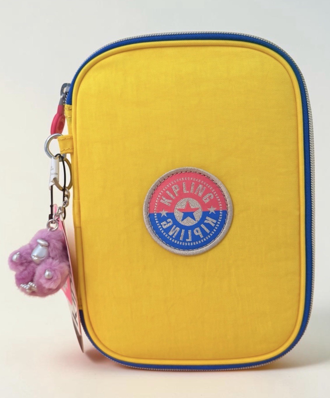 Kipling 100 Pens Case College Accessories Cosmetic Bag Yellow