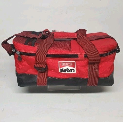 Vintage 1990s Marlboro Unlimited Cooler Duffel Gear Beverage Carrier NWT