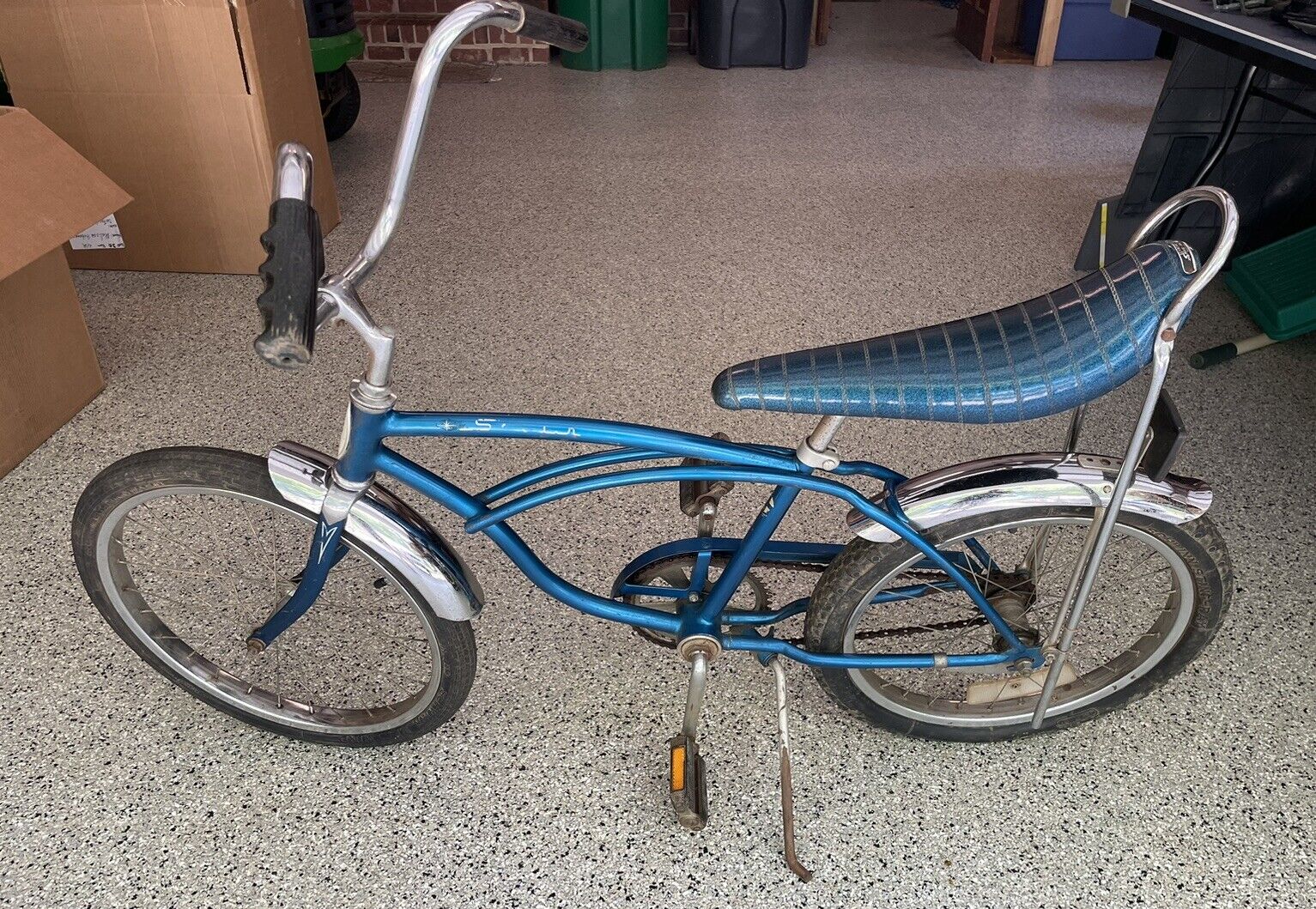 Vintage 1978 Schwinn Stingray Bicycle Blue - All Original Parts