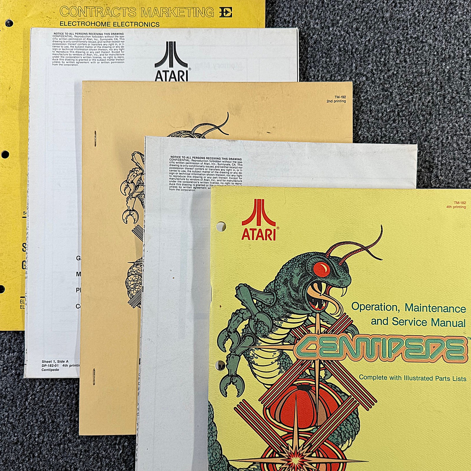 ATARI Centipede Arcade Manuals Signature Analysis Guide Schematics ORIGINAL