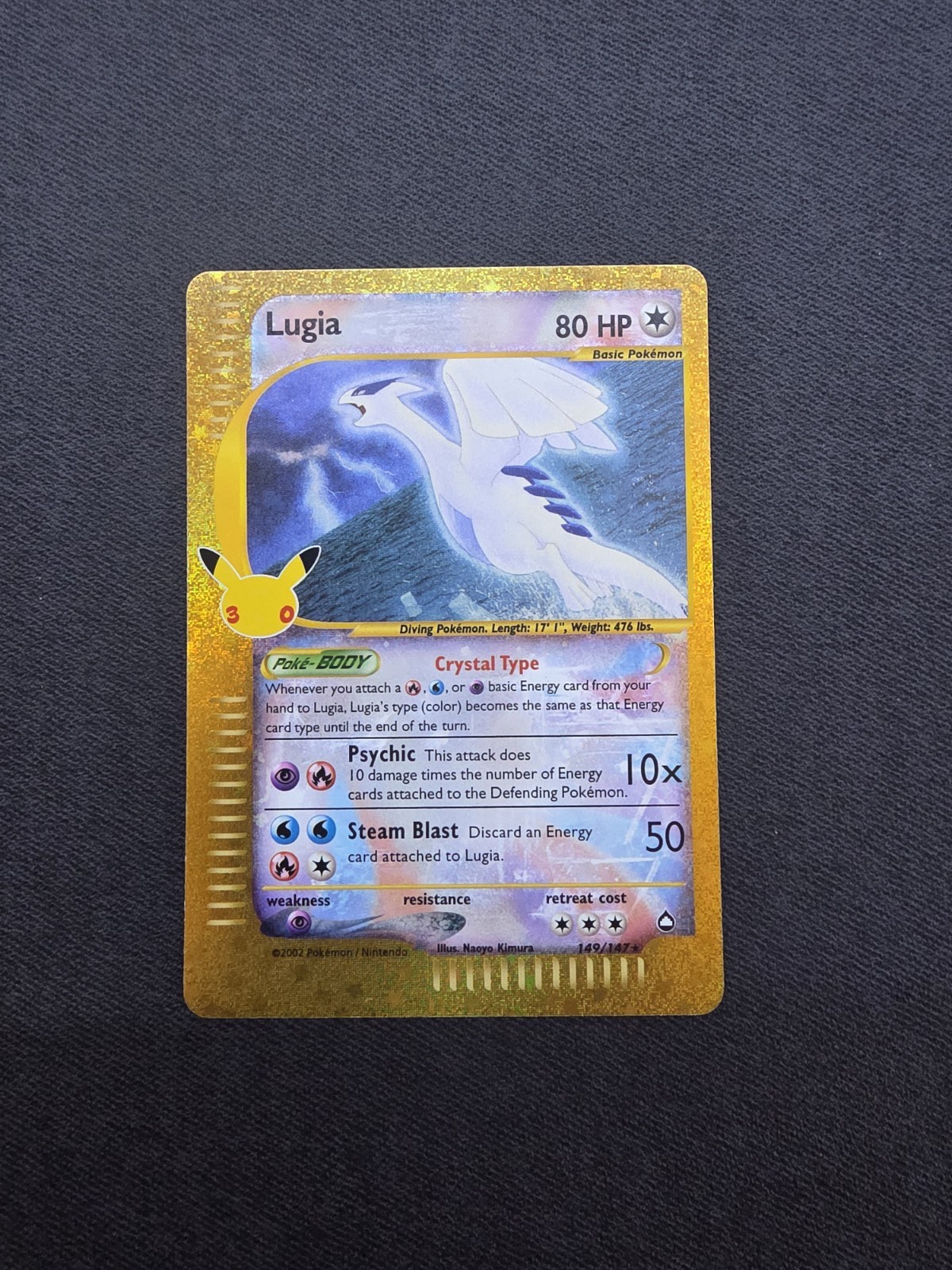 Lugia 149/147 30th Anniversary Holo Rare Pokémon TCG Card 2026 English