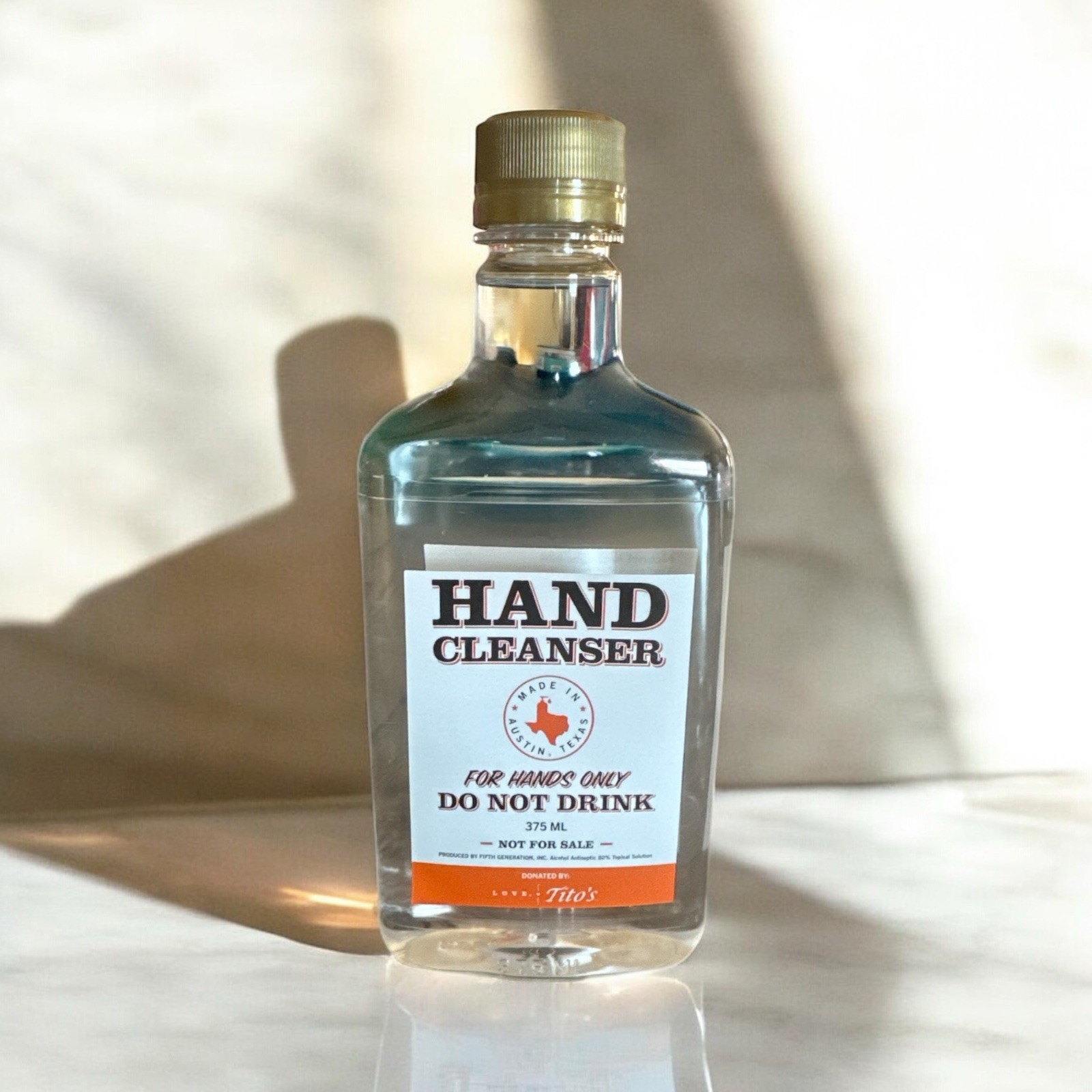 Tito\'s Hand Cleanser Sanitizer 375ml For Hands Only Do Not Drink Great Gift NEW