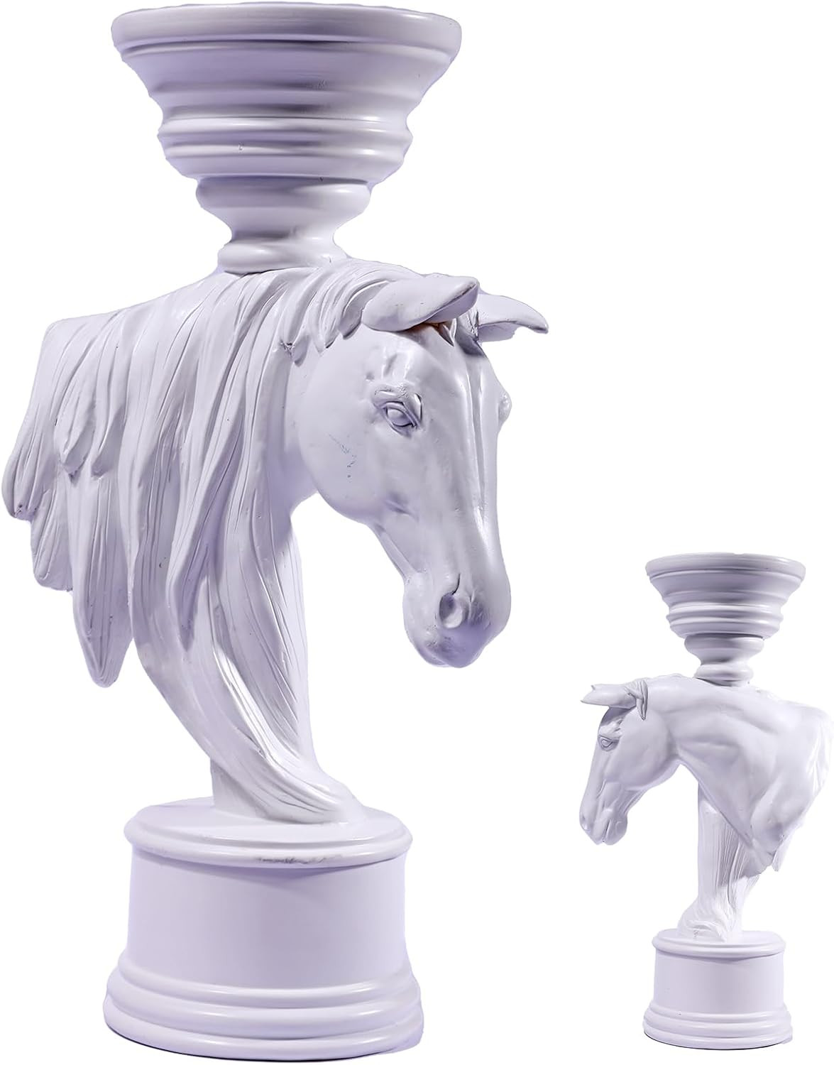 Horse Candle Holder 12 Inch – Rustic Equestrian Stallion Figurine for Farmhouse