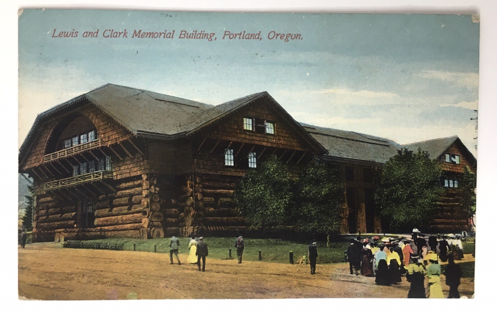 Postcard Portland Oregon Forestry Building Lewis & Clark Memorial Building 1912