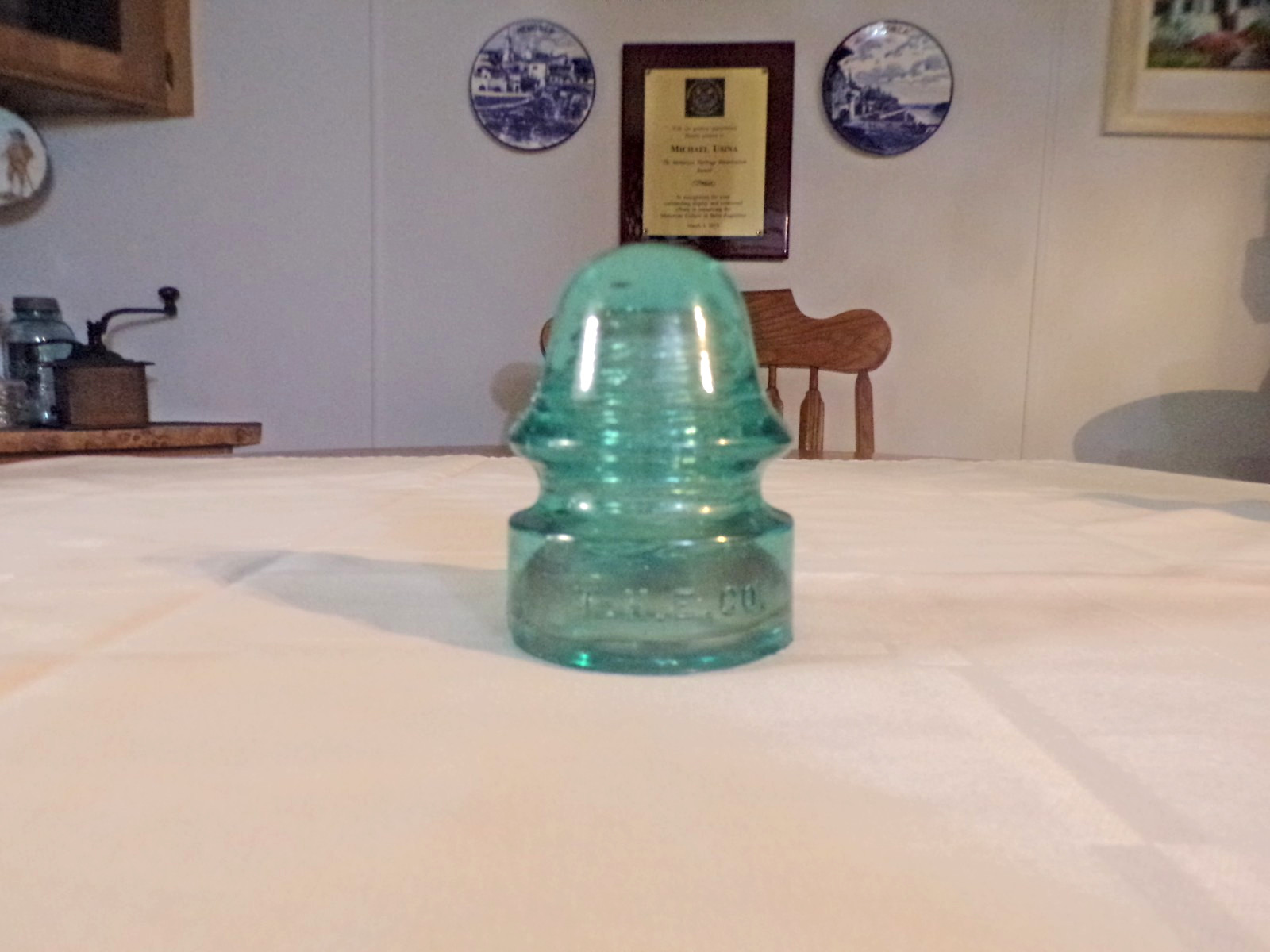 Rare T-H.E. Telephone Telegraph Insulator