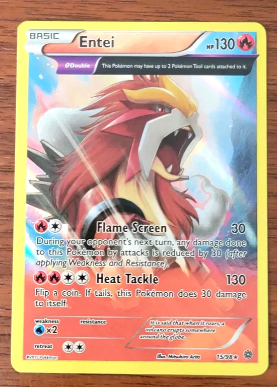 Entei 15/98 XY Ancient Origins Holo 2015 NM Pokemon TCG