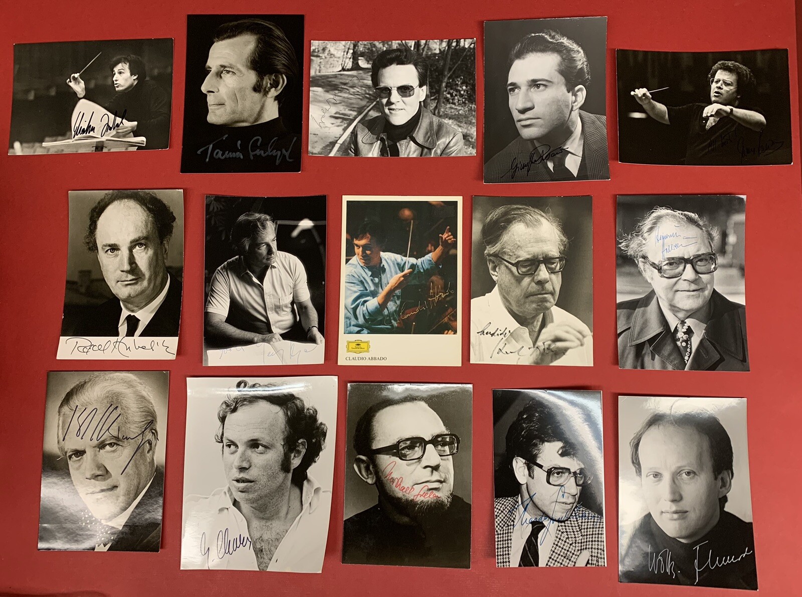 Classical Music Conductors, Lot of 15 Signed Photos or Real Photo Postcards Classical Music Conductors, Lot of 15 Signed Photos or Real Photo Postcards