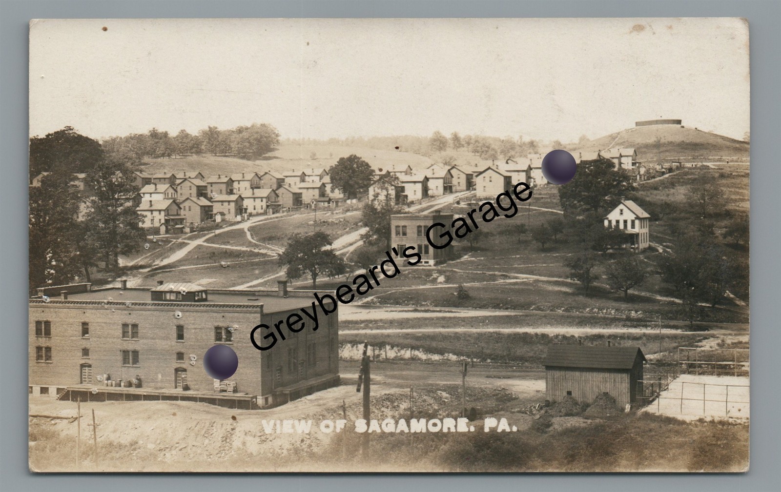 RPPC Aerial View of SAGAMORE PA Armstrong County Real Photo Postcard